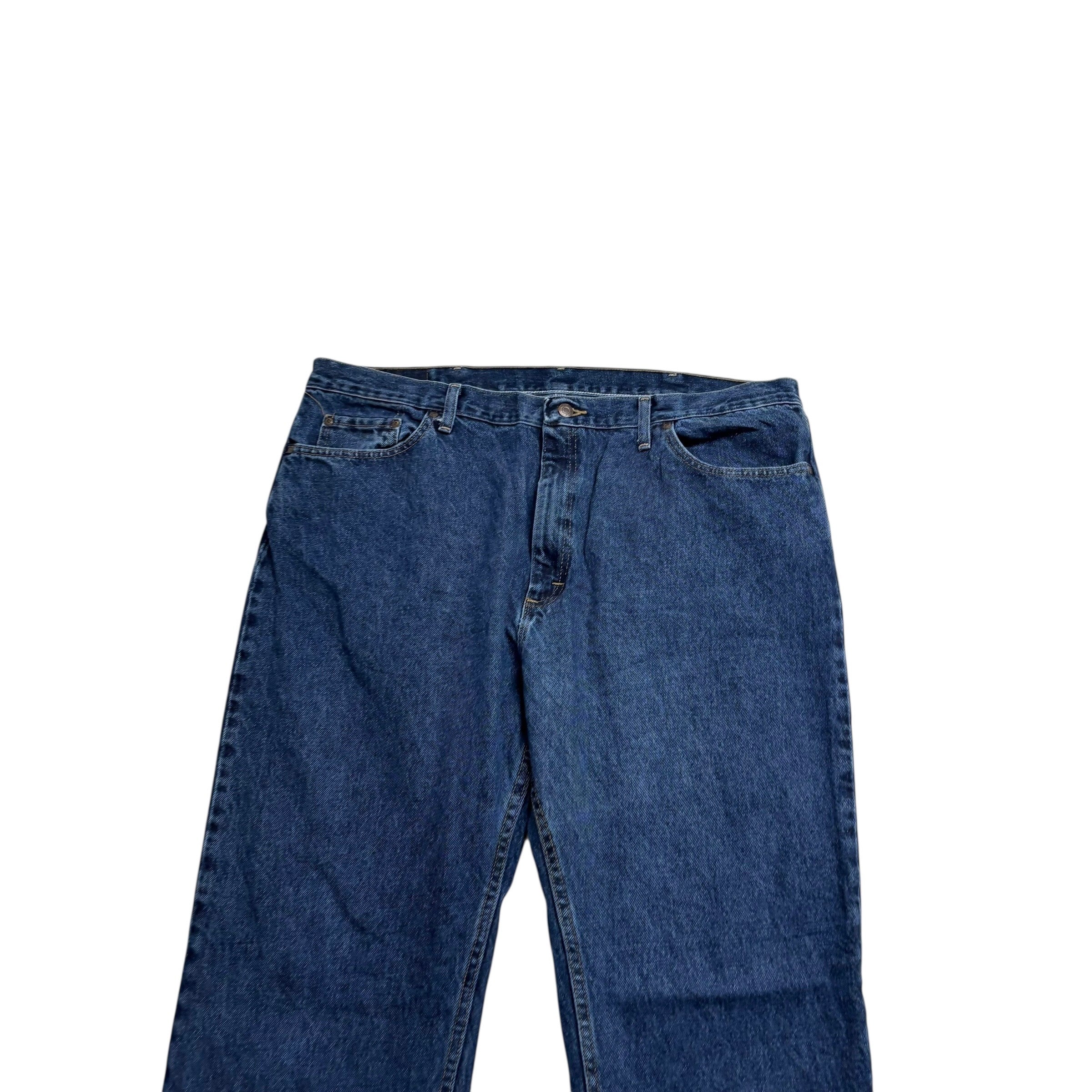 Wrangler Jeans W42 L32 Mens Mid Blue Regular Straight Fit Denim (E)