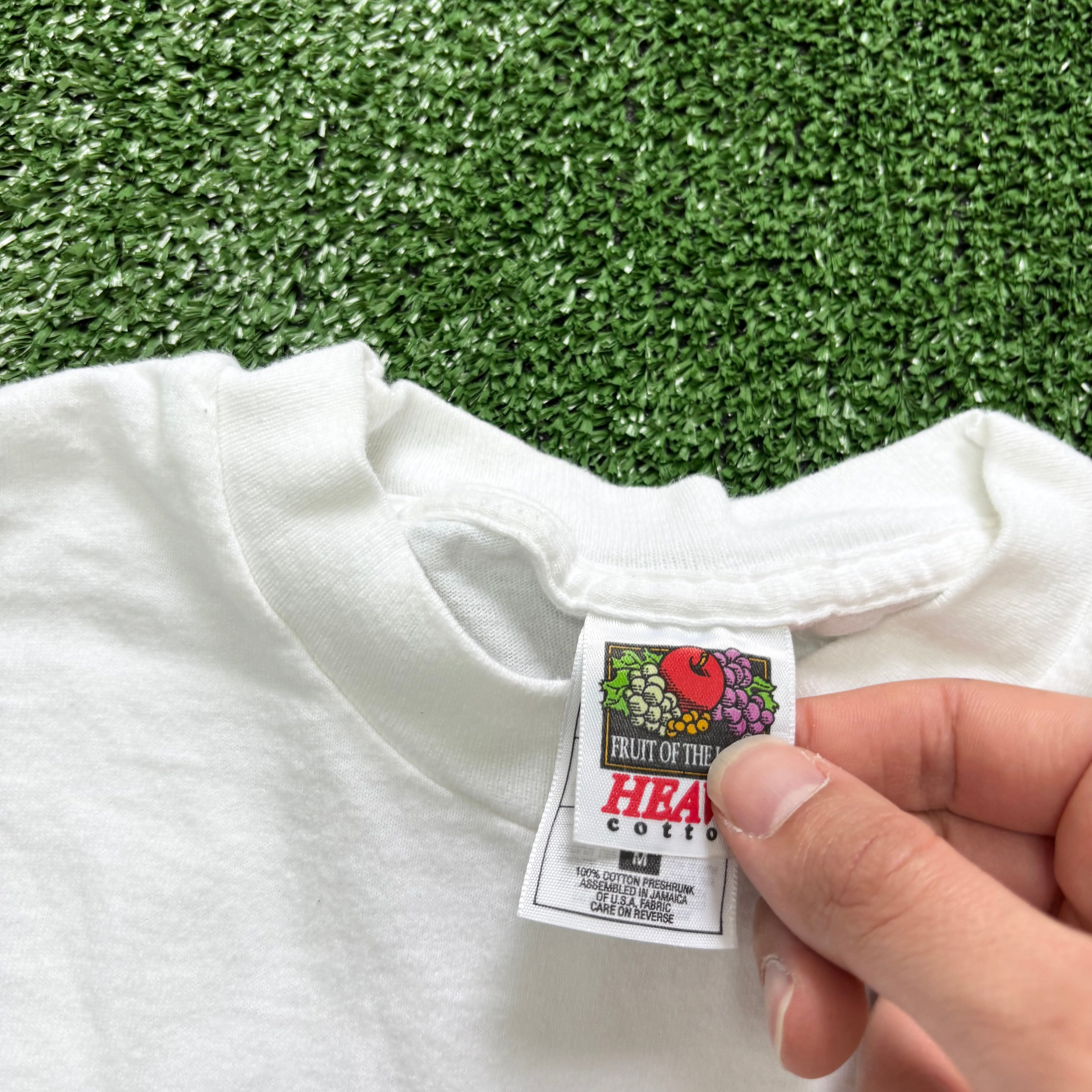 Vintage T Shirt Womens Medium White Single Stitch Graphic Print 90s Tourist