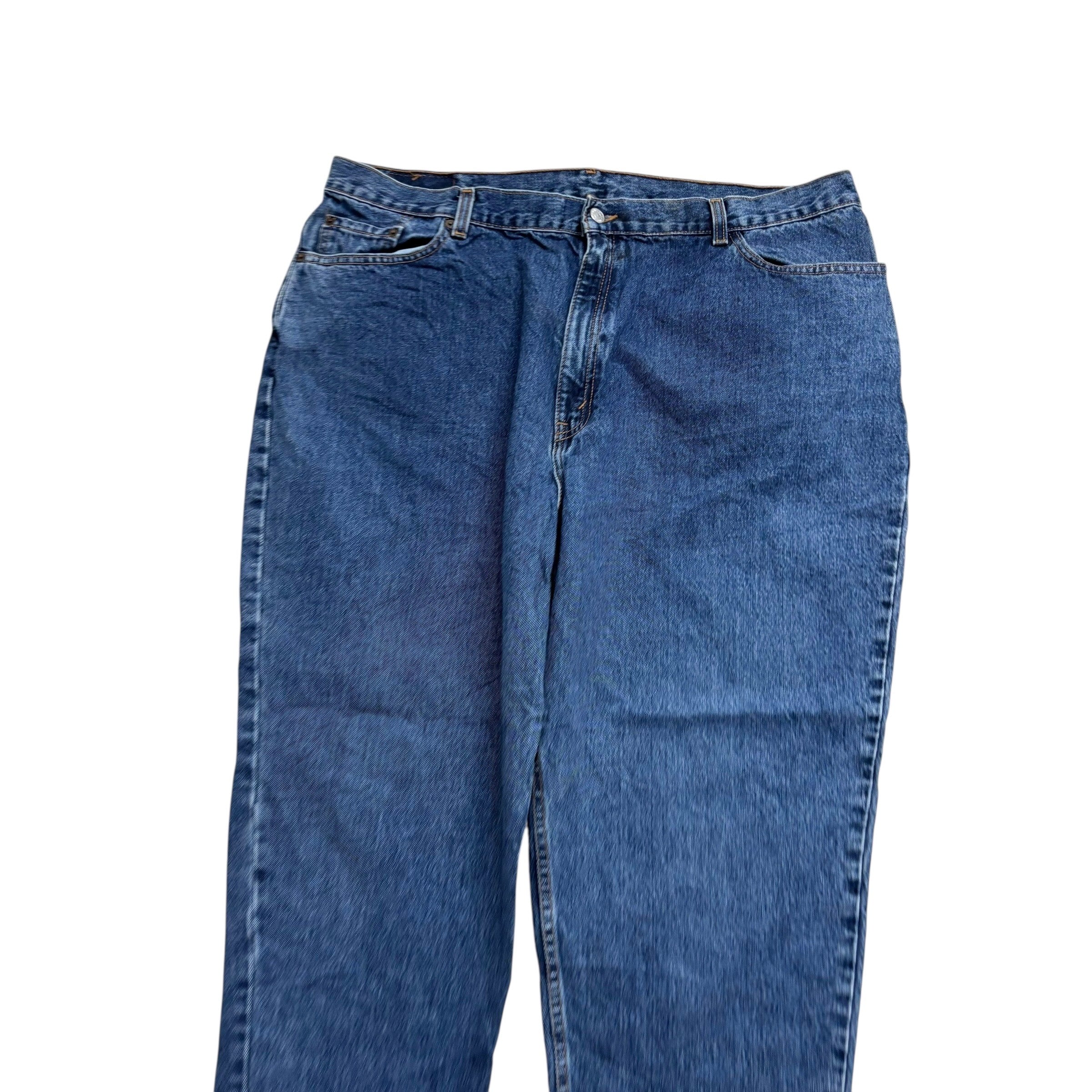 Levis 550 Jeans W42 L29 Womens Mid Blue Relaxed Taper USA Made Vintage