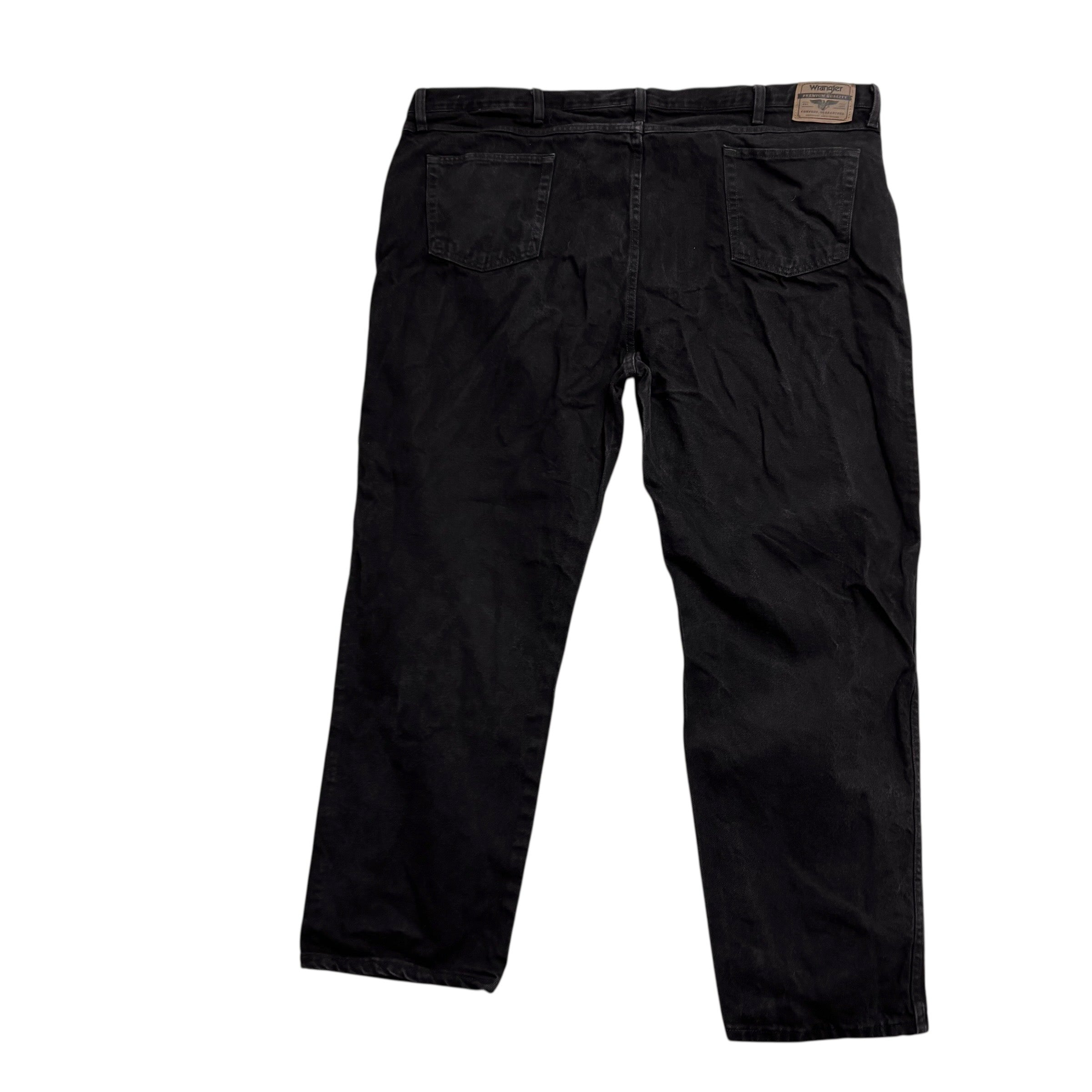 Wrangler Jeans W50 L32 Mens Black Regular Straight Fit Denim (E)