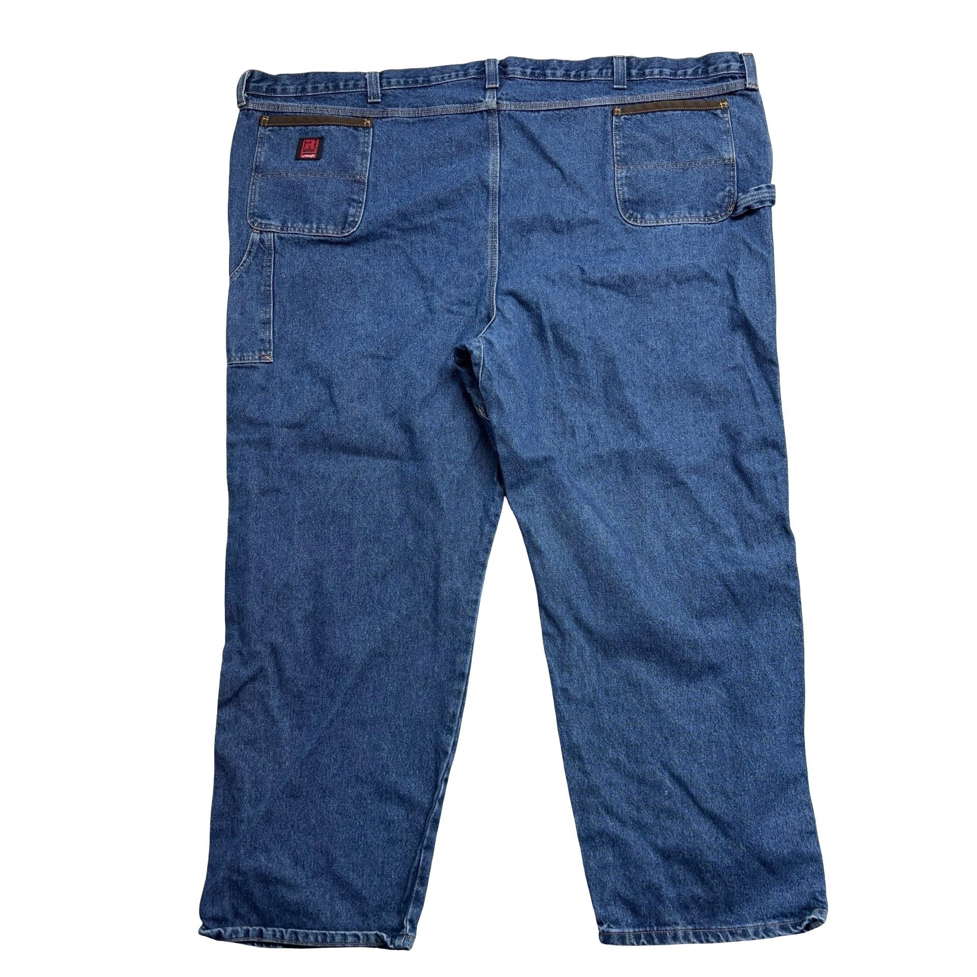 Wrangler Carpenter Jeans W60 L32 Mens Mid Blue Relaxed Straight Fit Denim (E)