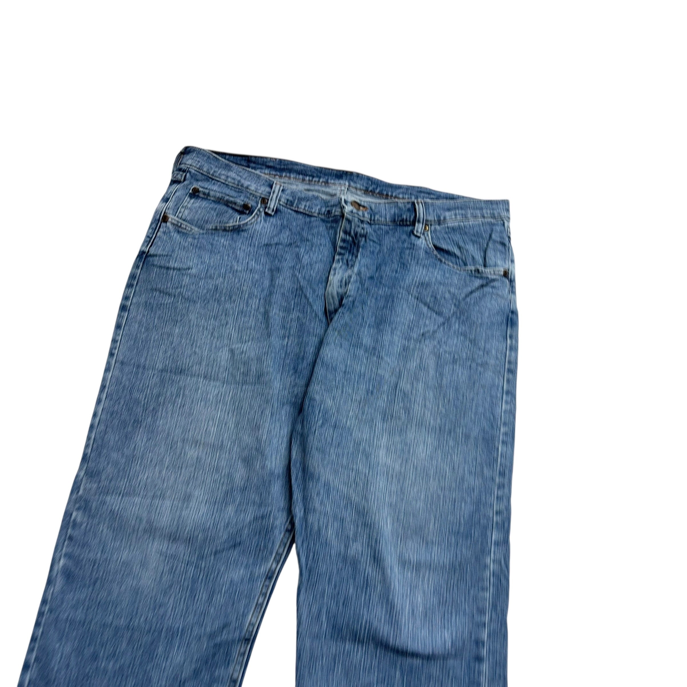 Wrangler Jeans W40 L29 Mens Light Blue Relaxed Straight Fit Stretch Denim (E)