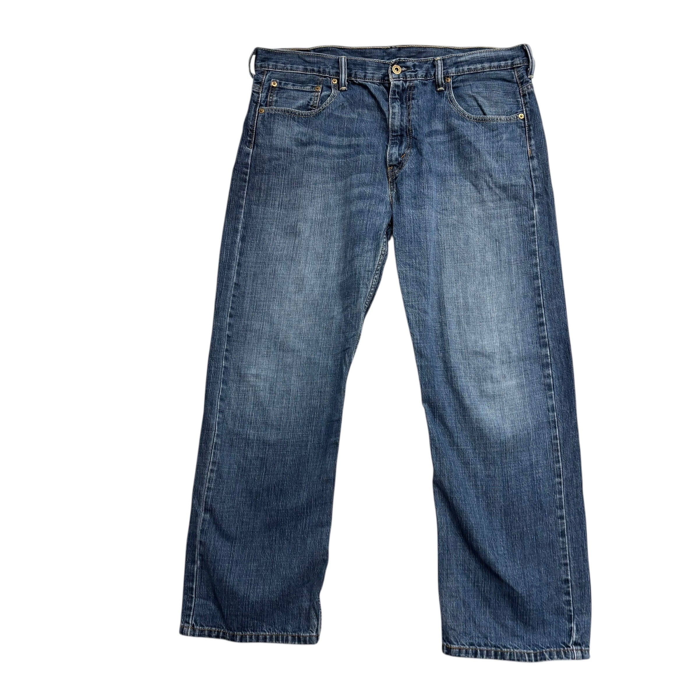 Levis 569 Jeans W36 L30 Mens Mid Blue Baggy Relaxed Straight Vintage Denim (E)