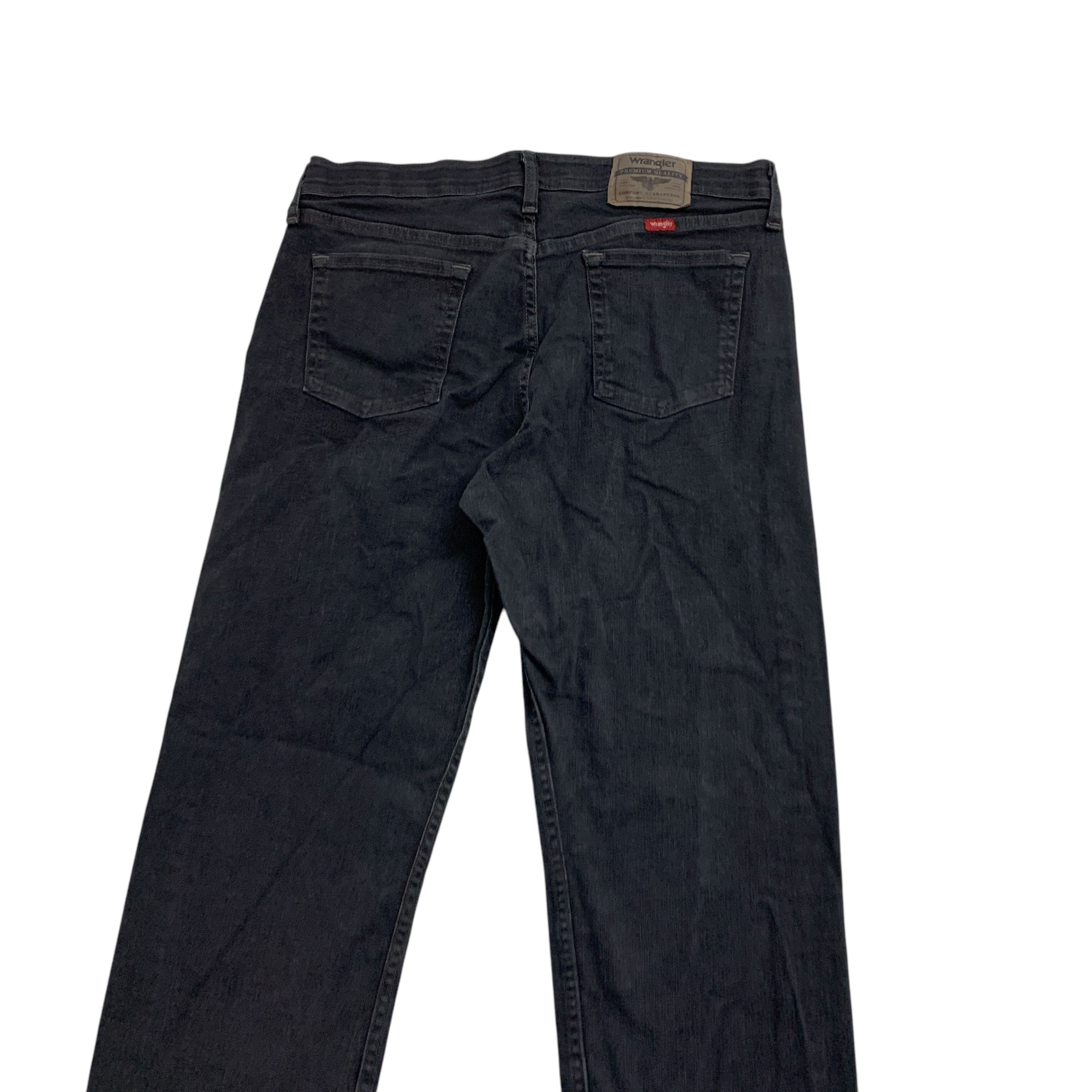 Wrangler Jeans W33 L30 Mens Black Baggy Relaxed Straight Fit Stretch Denim