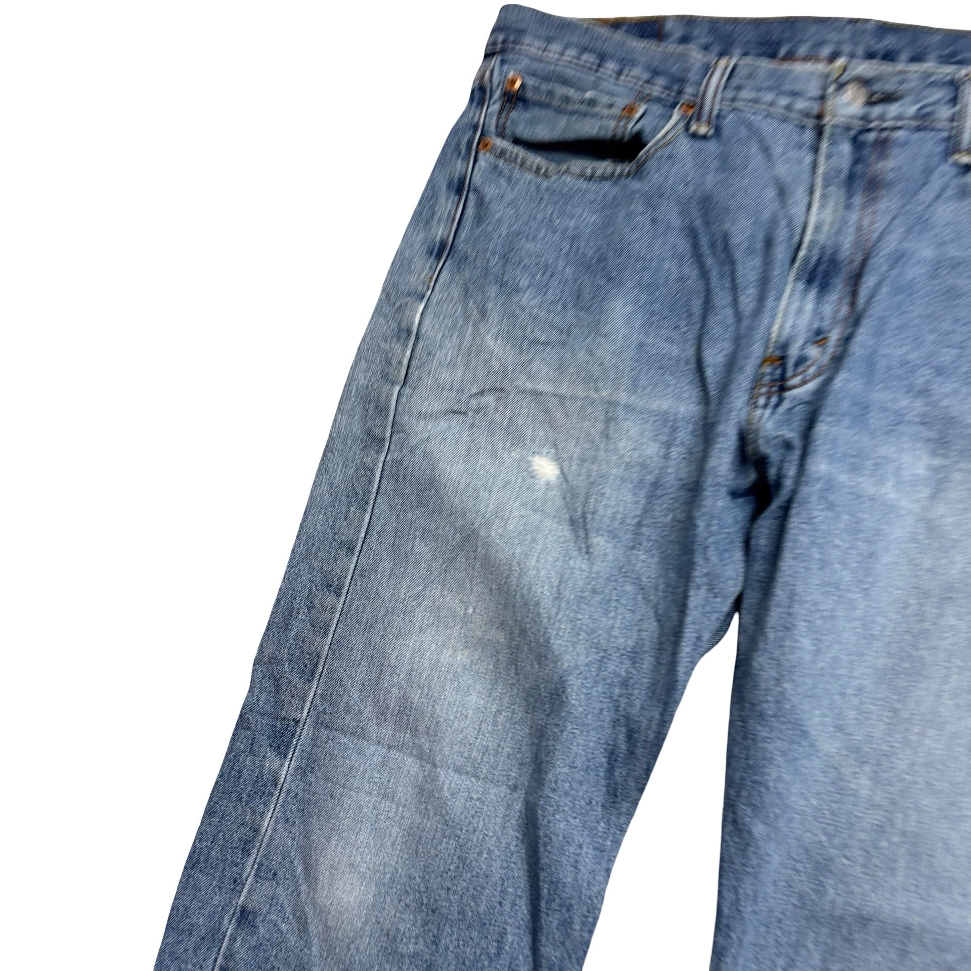 Levis 505 Jeans W36 L30 Mens Light Blue Regular Straight Fit Denim