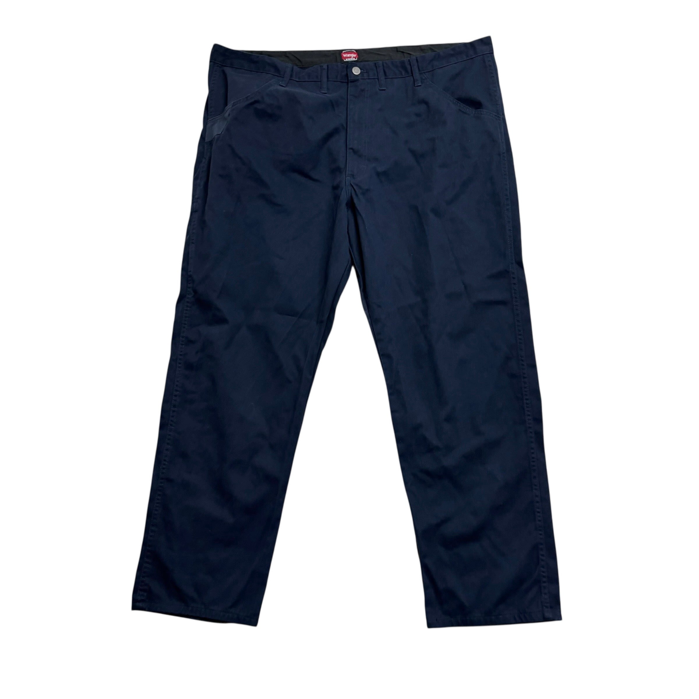 Wrangler Trousers W44 L30 Mens Navy Blue Regular Straight Fit Pants (E)