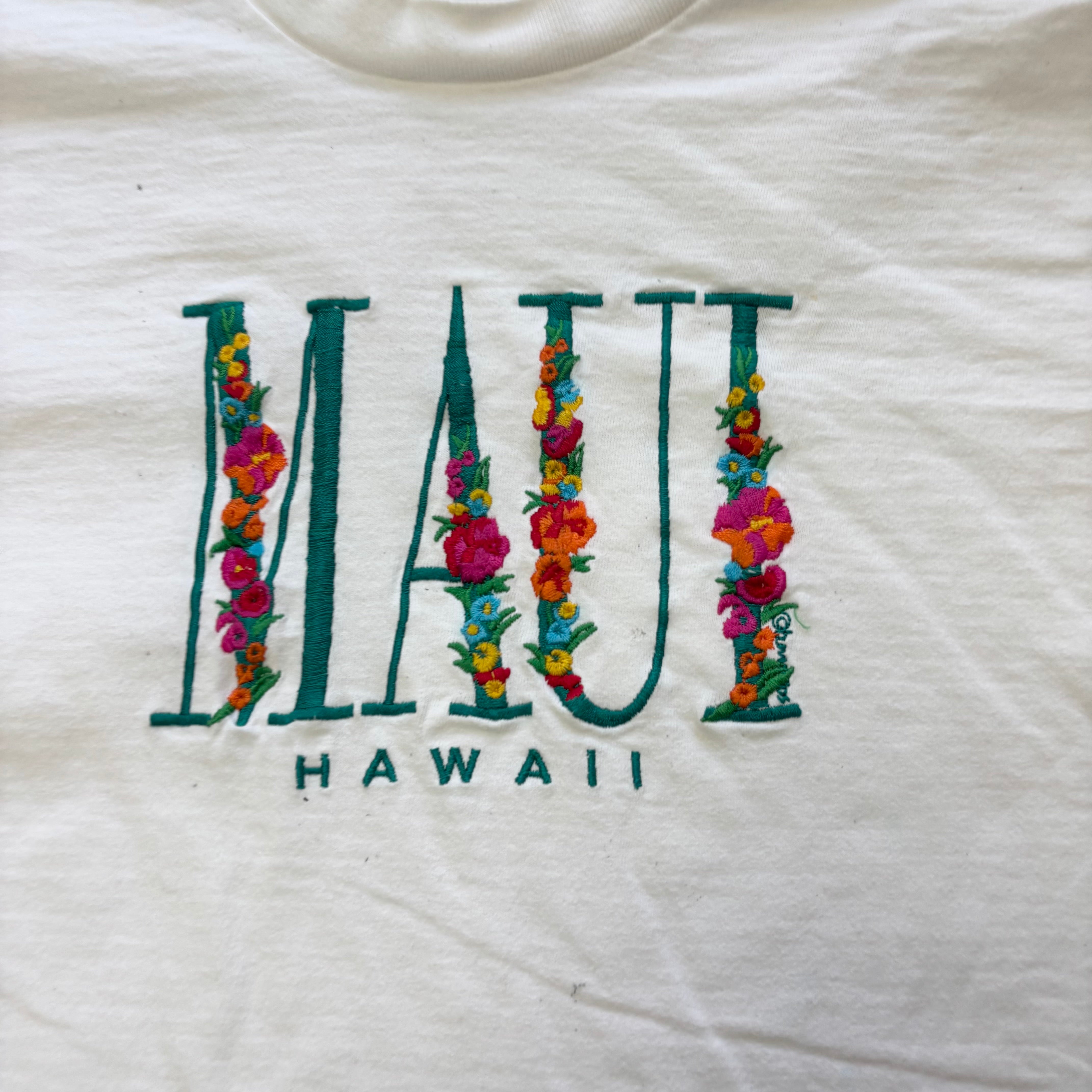 Vintage T Shirt Mens Large White Single Stitch Graphic Print 90s Tourist (F)