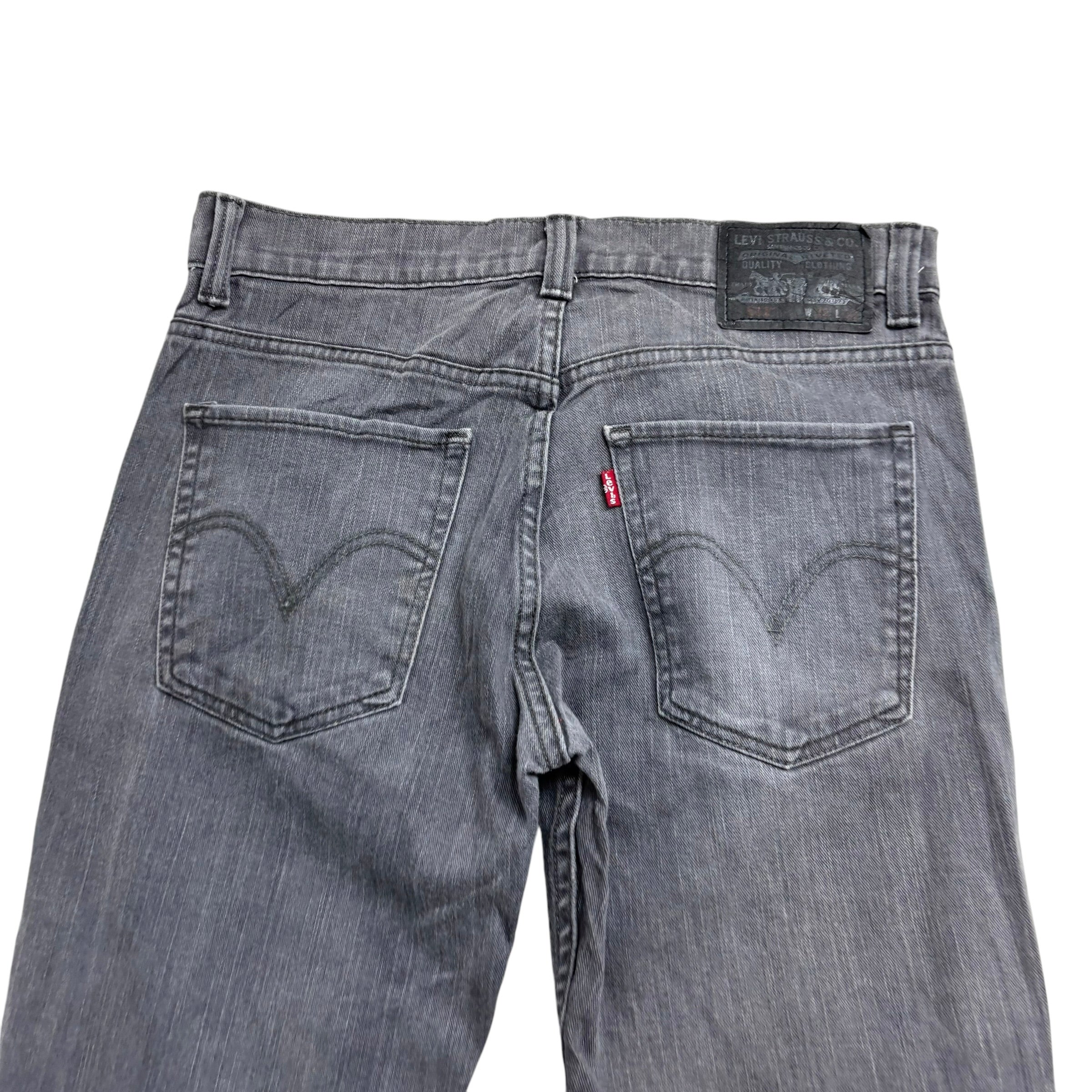 Levis 511 Jeans W32 L32 Mens Grey Slim Fit Stretch Vintage Denim (E)
