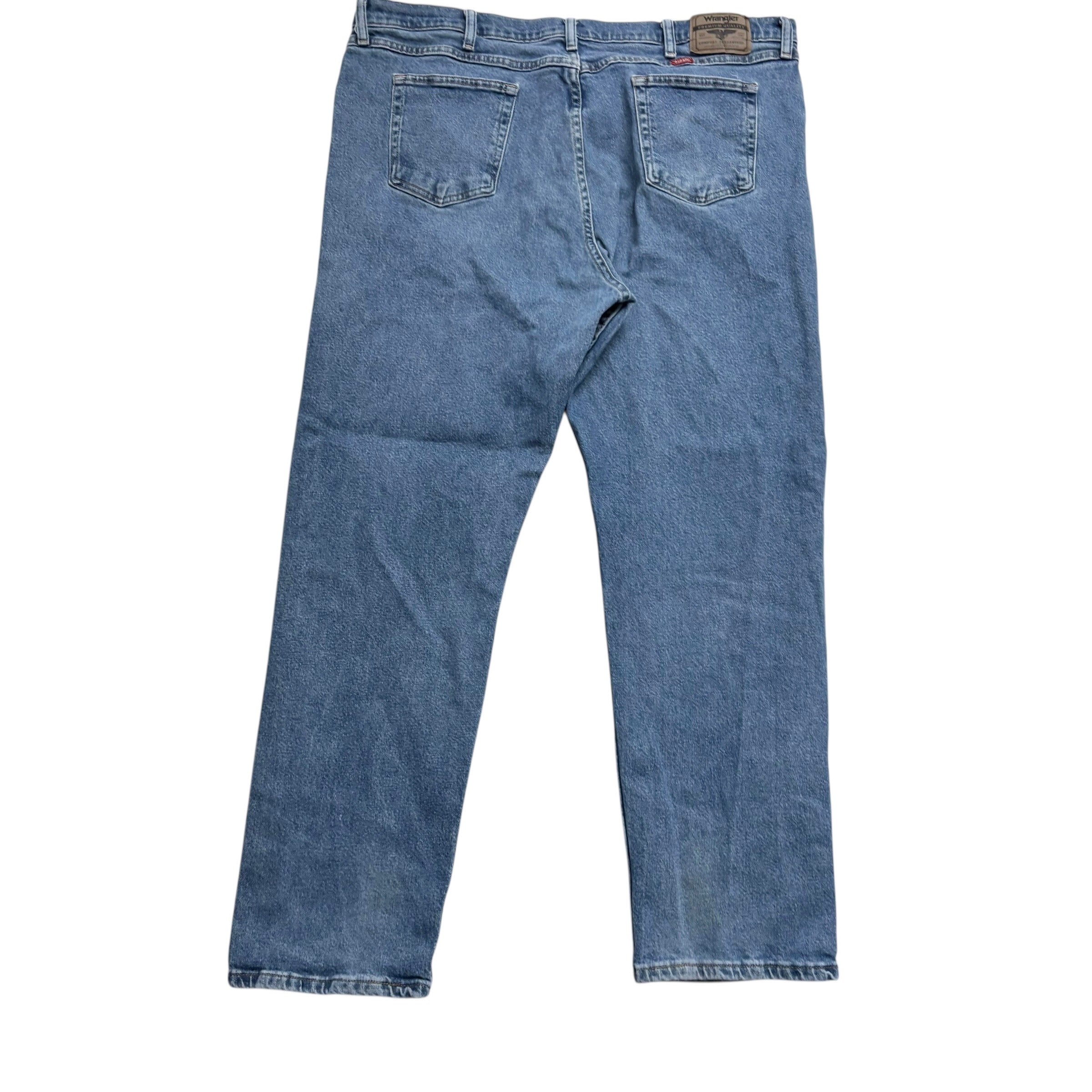 Wrangler Jeans W42 L32 Mens Mid Blue Regular Straight Fit Stretch Denim (F)