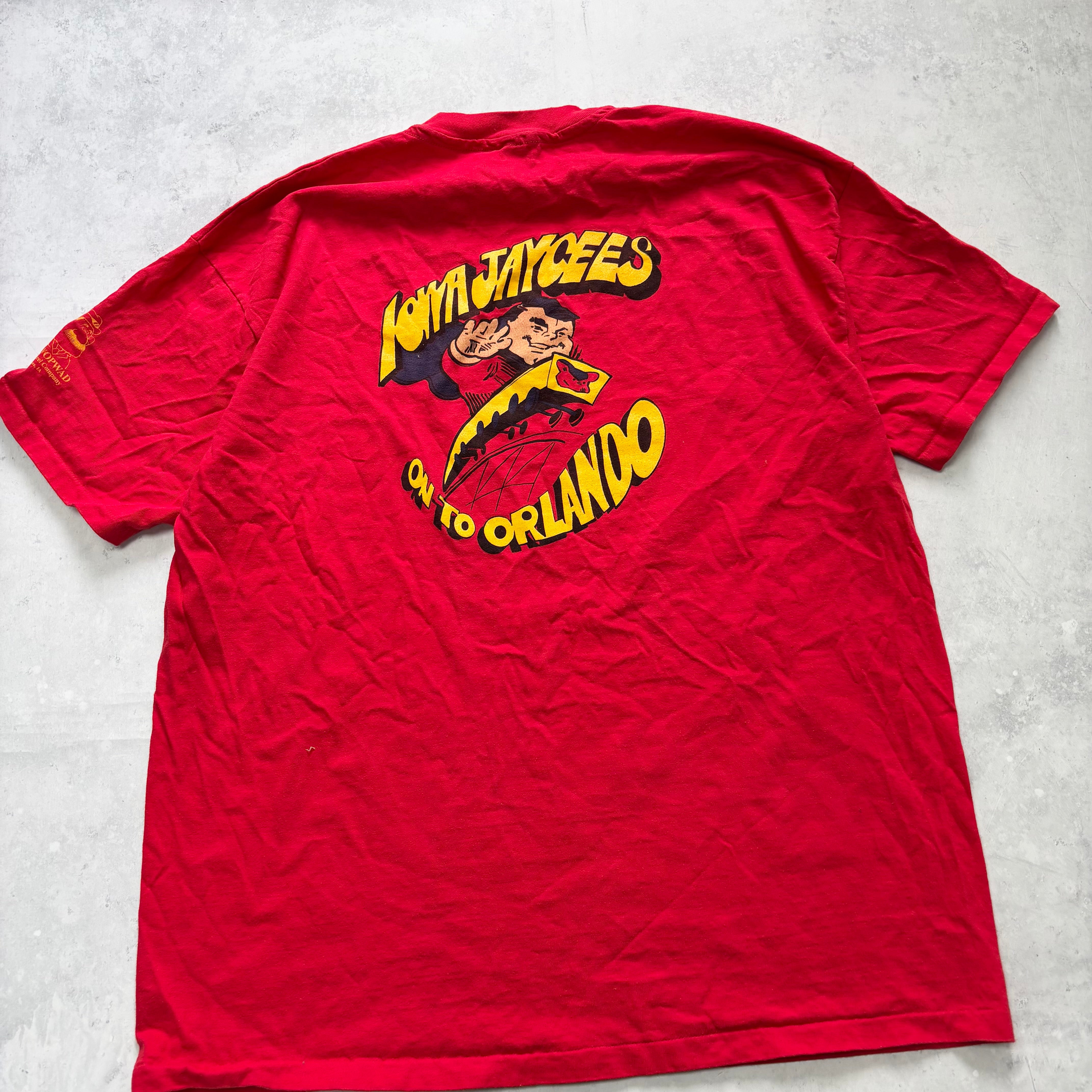 Vintage T Shirt Mens XXL Red Single Stitch Graphic Print 90s USA (E)
