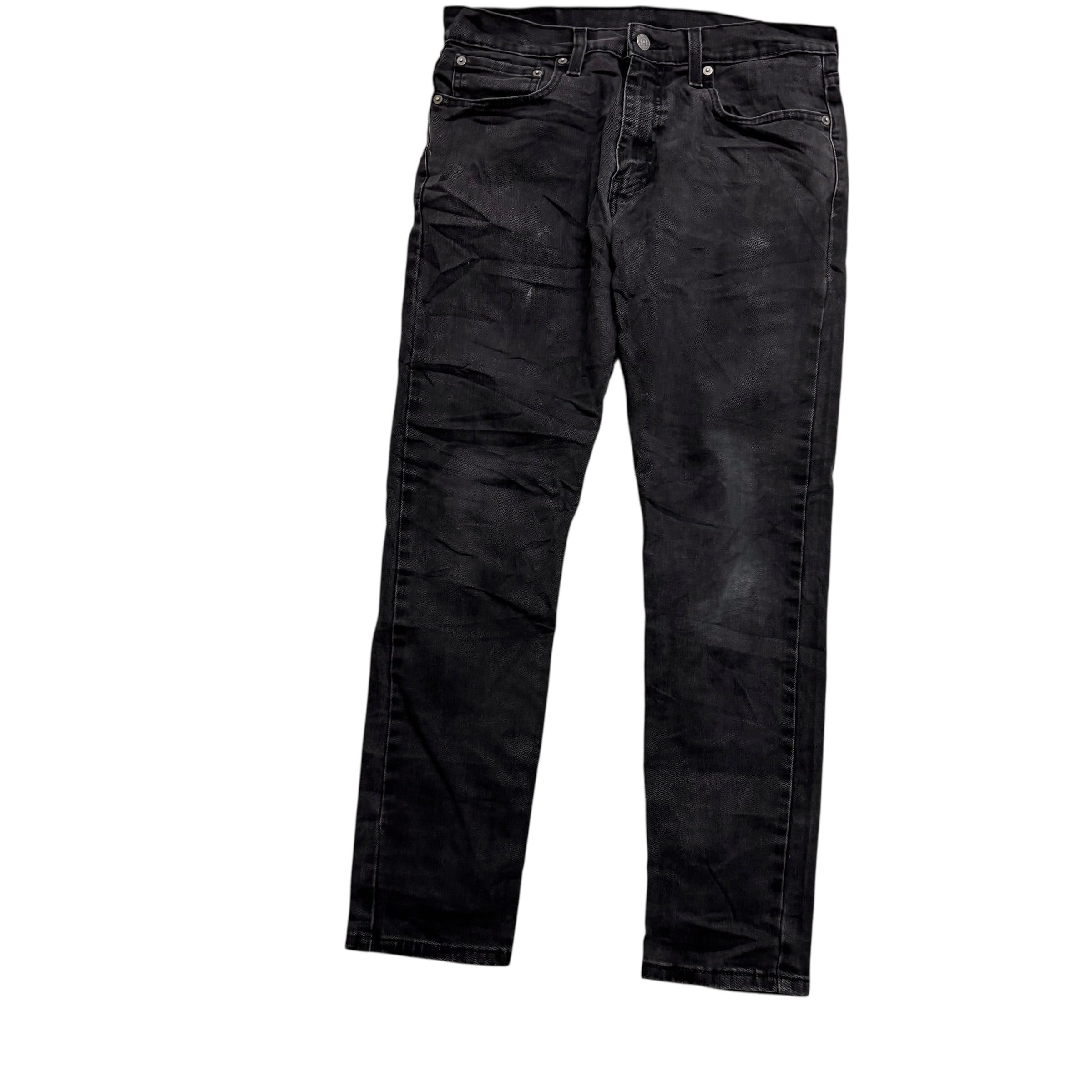 Levis 512 Jeans W32 L29 Mens Black Slim Tapered Fit Stretch Denim (F)