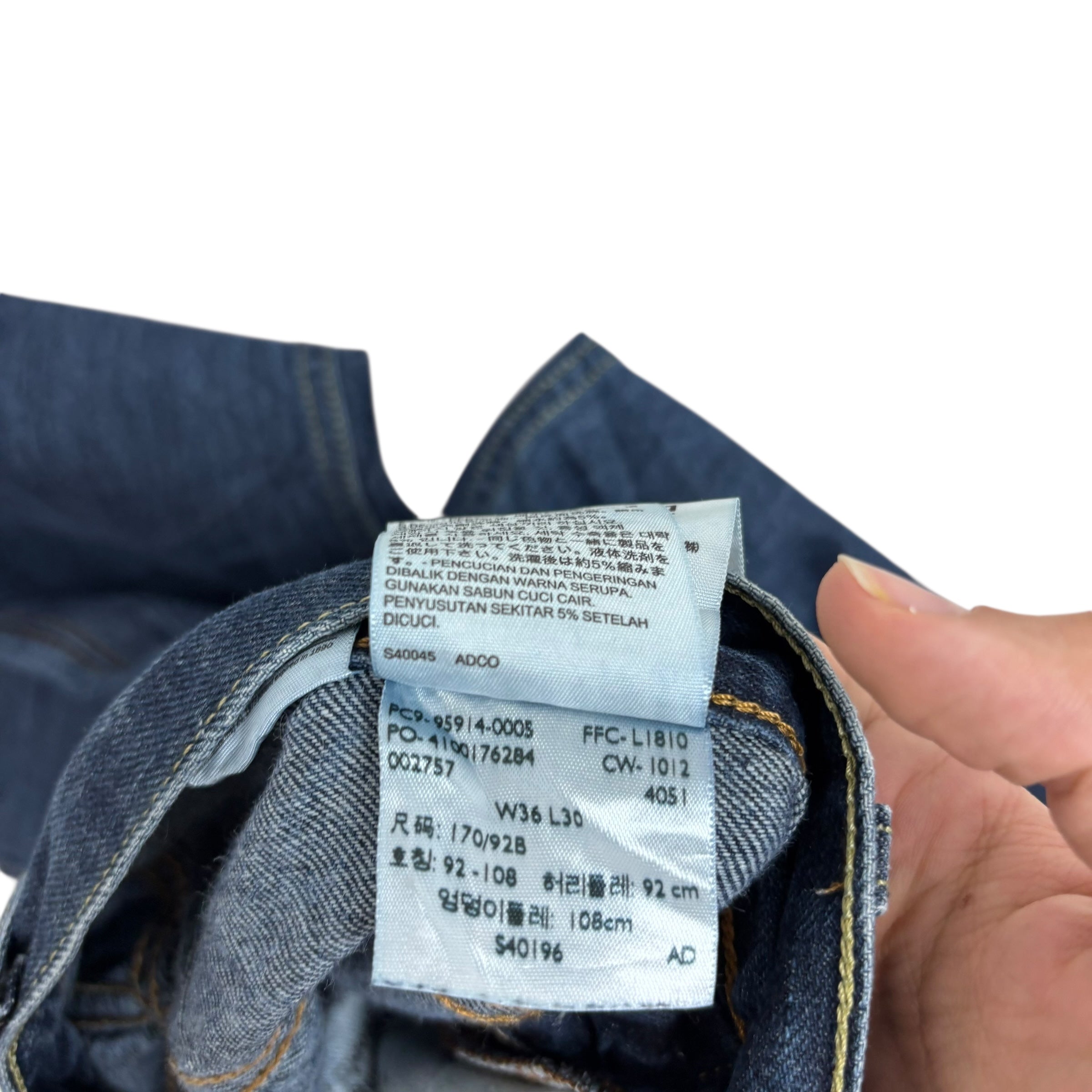 Levis 514 Jeans W36 L30 Mens Dark Blue Regular Straight Fit Denim (E)