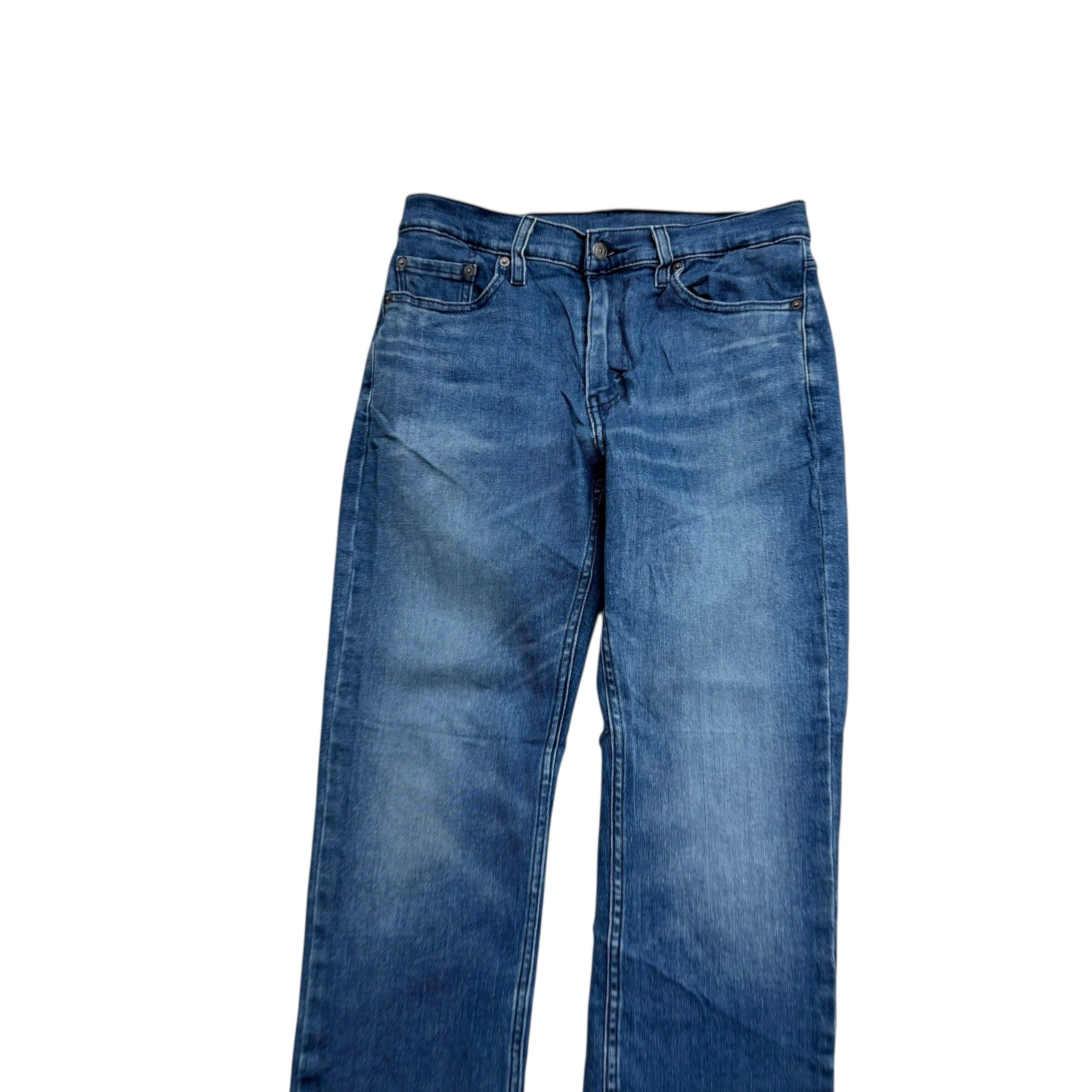 Levis 514 Jeans W30 L30 Mens Navy Blue Regular Straight Fit Stretch Denim (E)