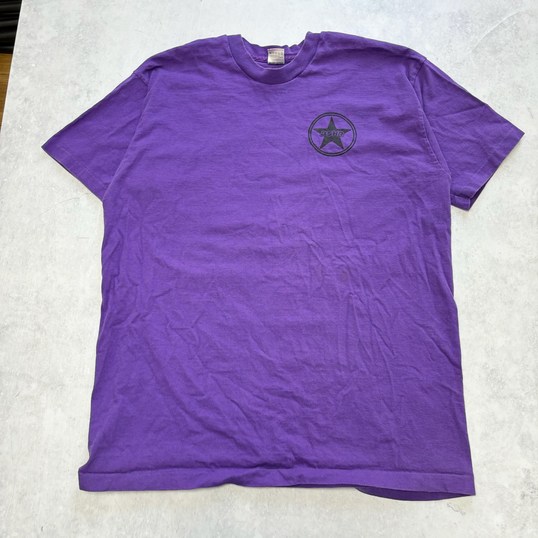 Vintage T Shirt Mens XXL Purple Single Stitch Graphic Print 90s USA