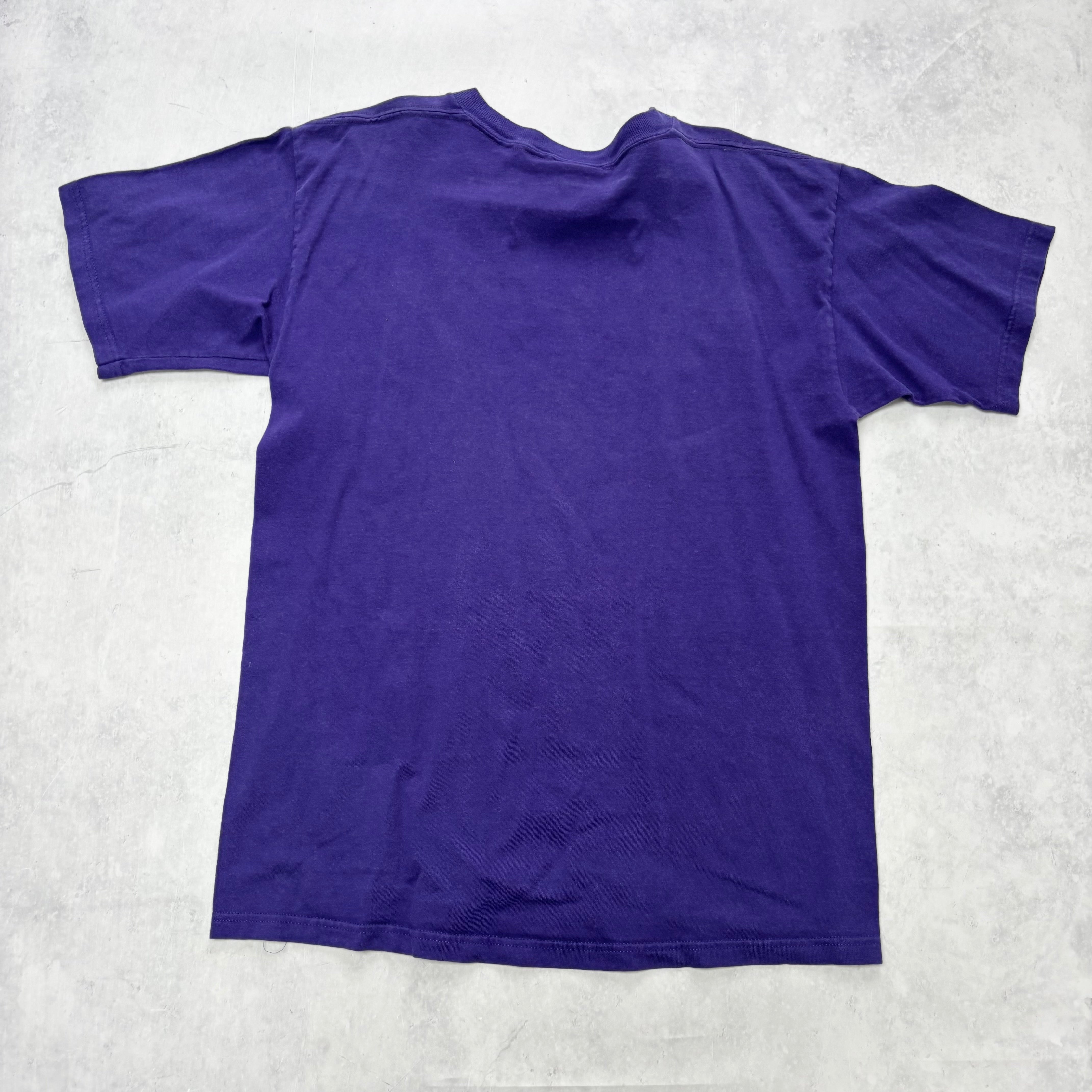 Vintage T Shirt Mens Medium Purple Graphic Print 90s Tourist