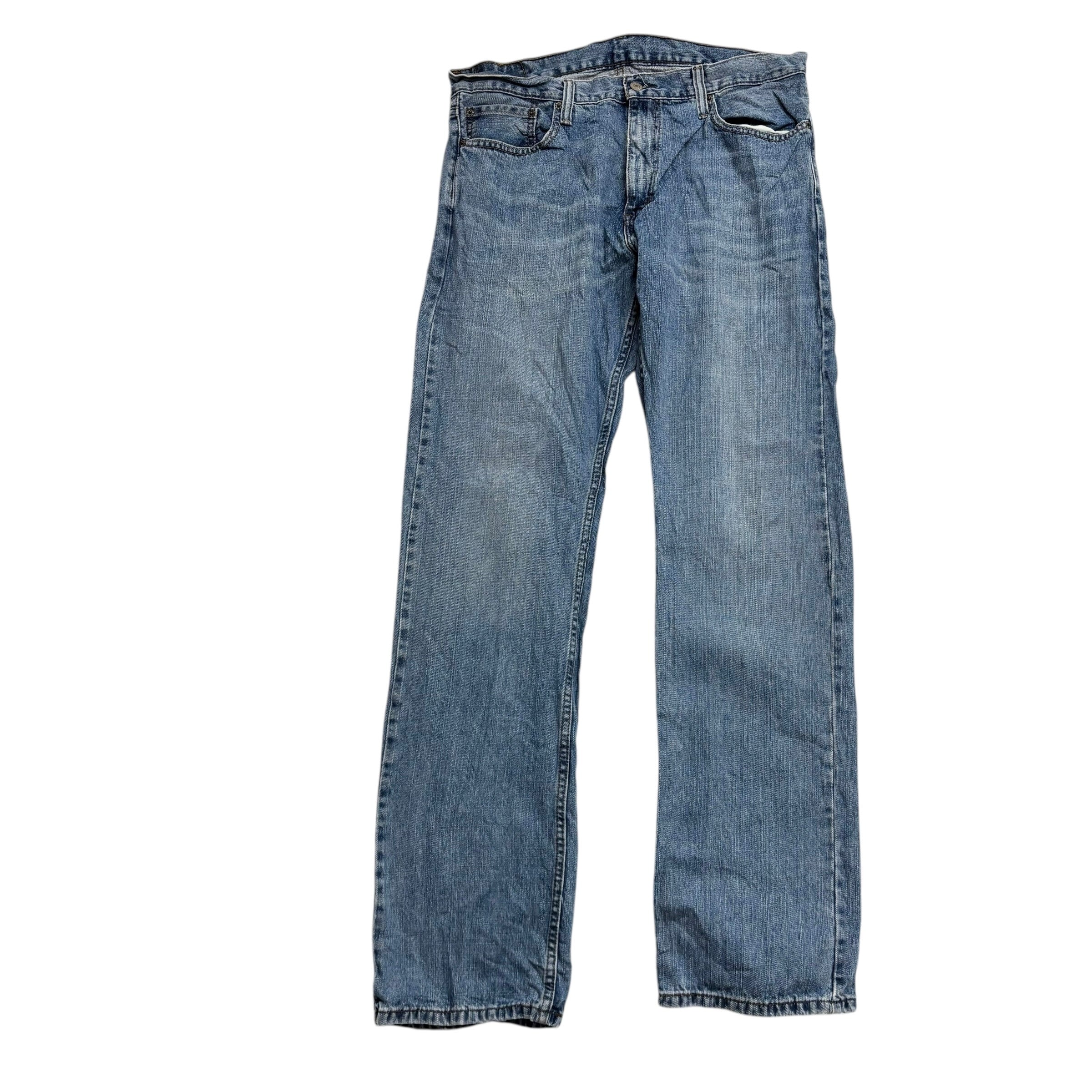 Levis 514 Jeans W36 L34 Mens Mid Blue Regular Straight Fit Denim (E)