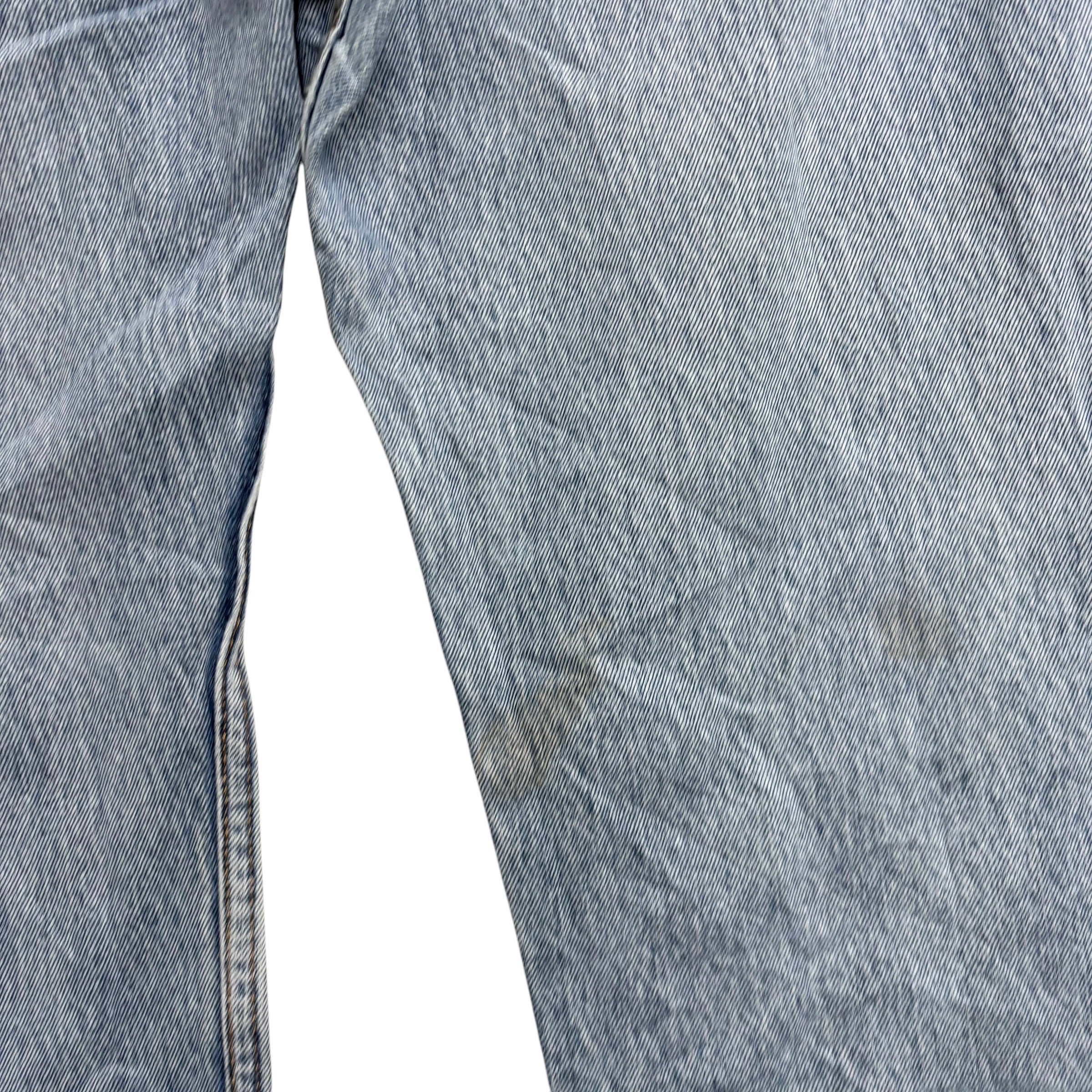 Levis 505 Jeans W34 L32 Mens Light Blue Regular Straight Fit Denim (F)