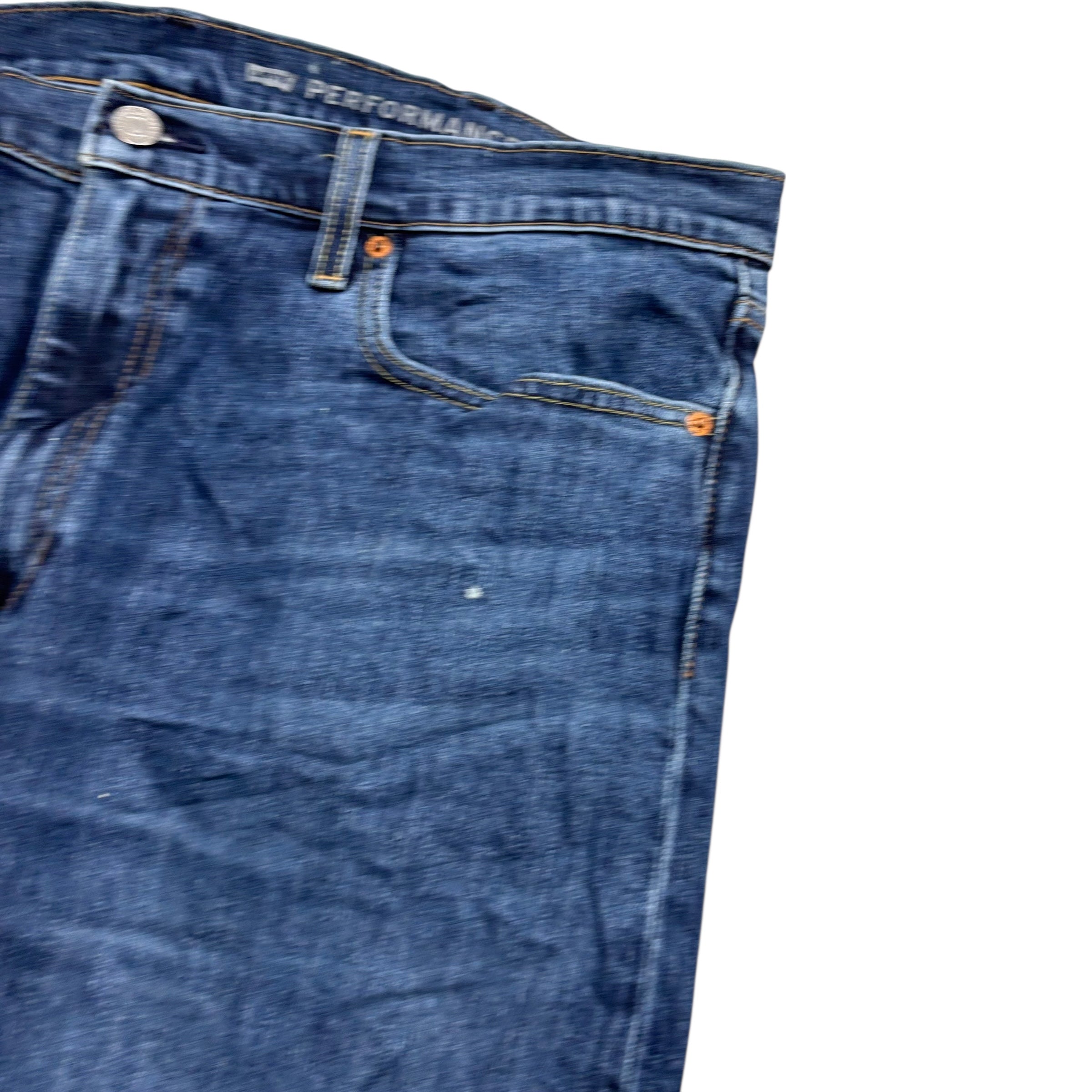 Levis 502 Jeans W38 L34 Mens Mid Blue Regular Tapered Fit Stretch Denim (F)