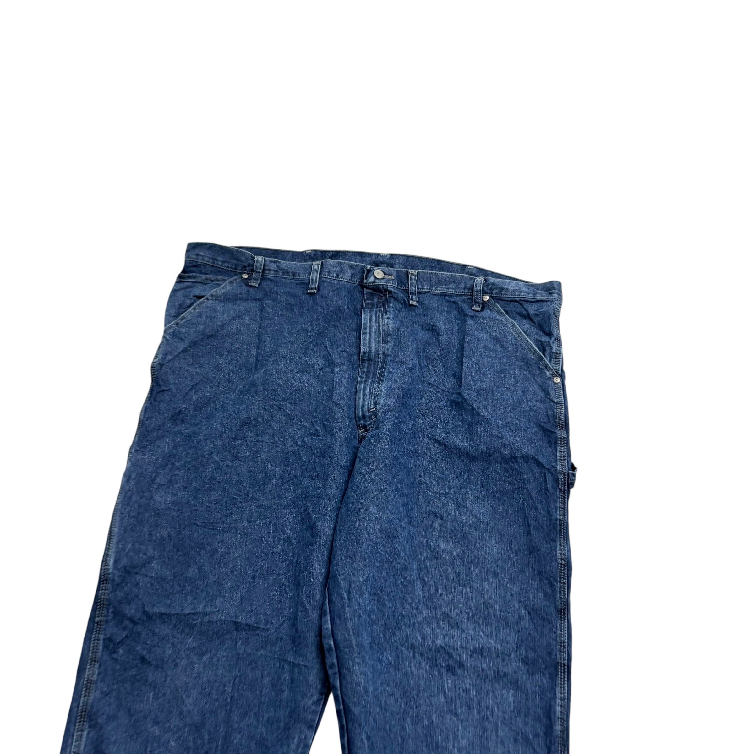 Wrangler Carpenter Jeans W42 L32 Mens Dark Blue Baggy Relaxed Straight Fit