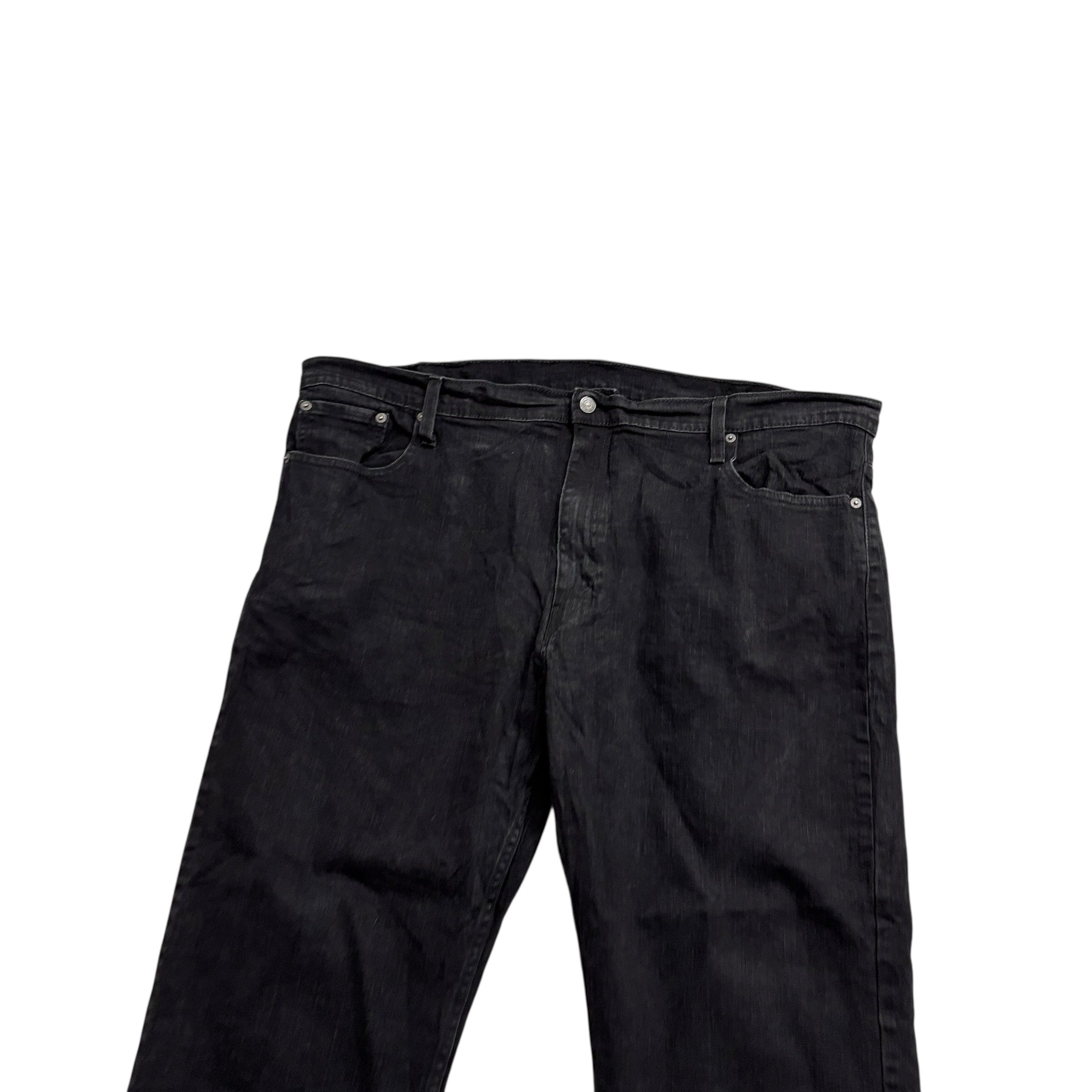 Levis 569 Jeans W44 L25 Mens Black Baggy Relaxed Straight Fit Stretch Denim (E)