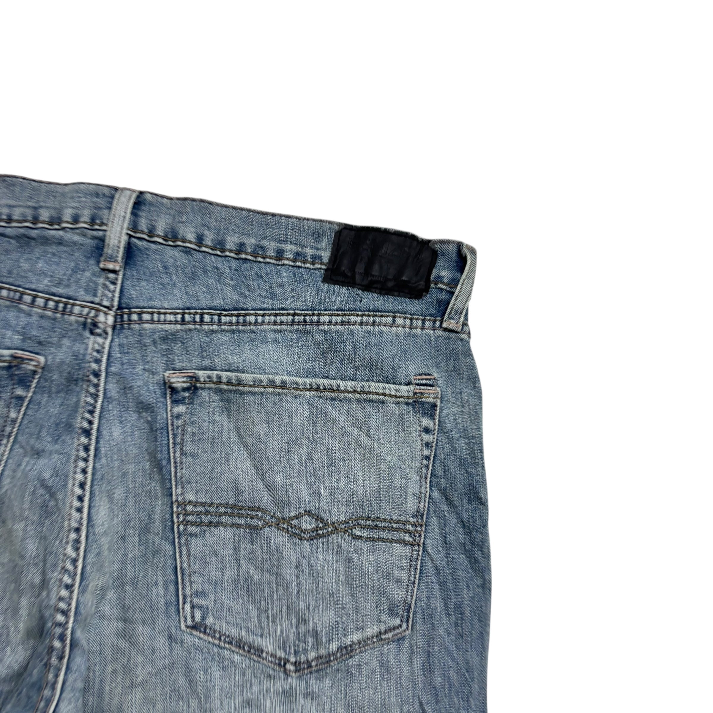 Levis Denizen Jeans W36 L32 Mens Blue Athletic Straight Fit Stretch Denim (E)