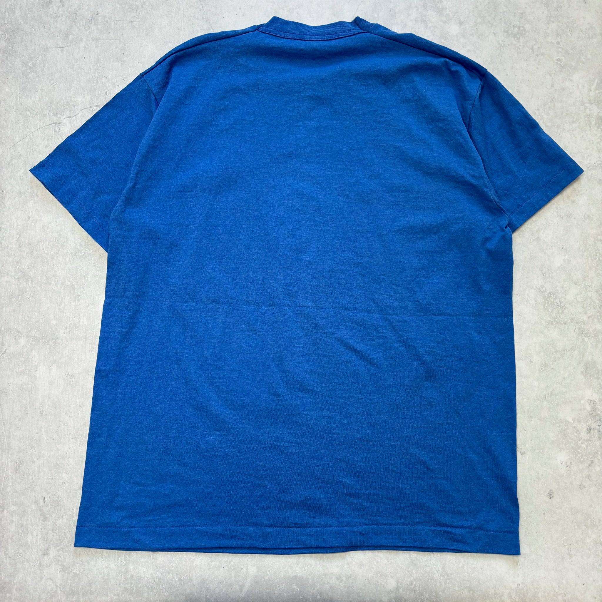 Vintage T Shirt Mens XL Blue Single Stitch Graphic Print 90s USA