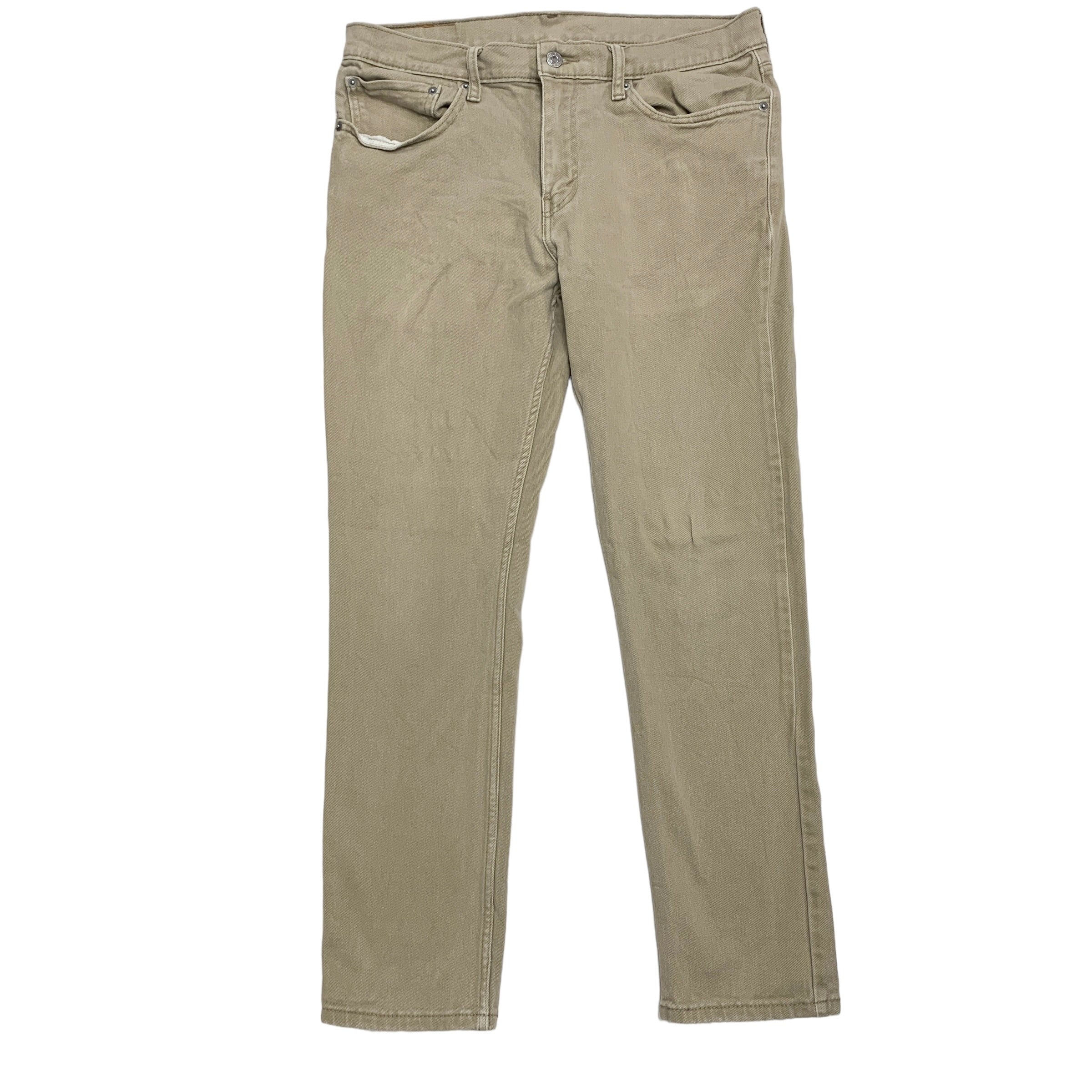 Levis 511 Trousers W34 L30 Mens Beige Slim Fit Stretch Cotton Pants