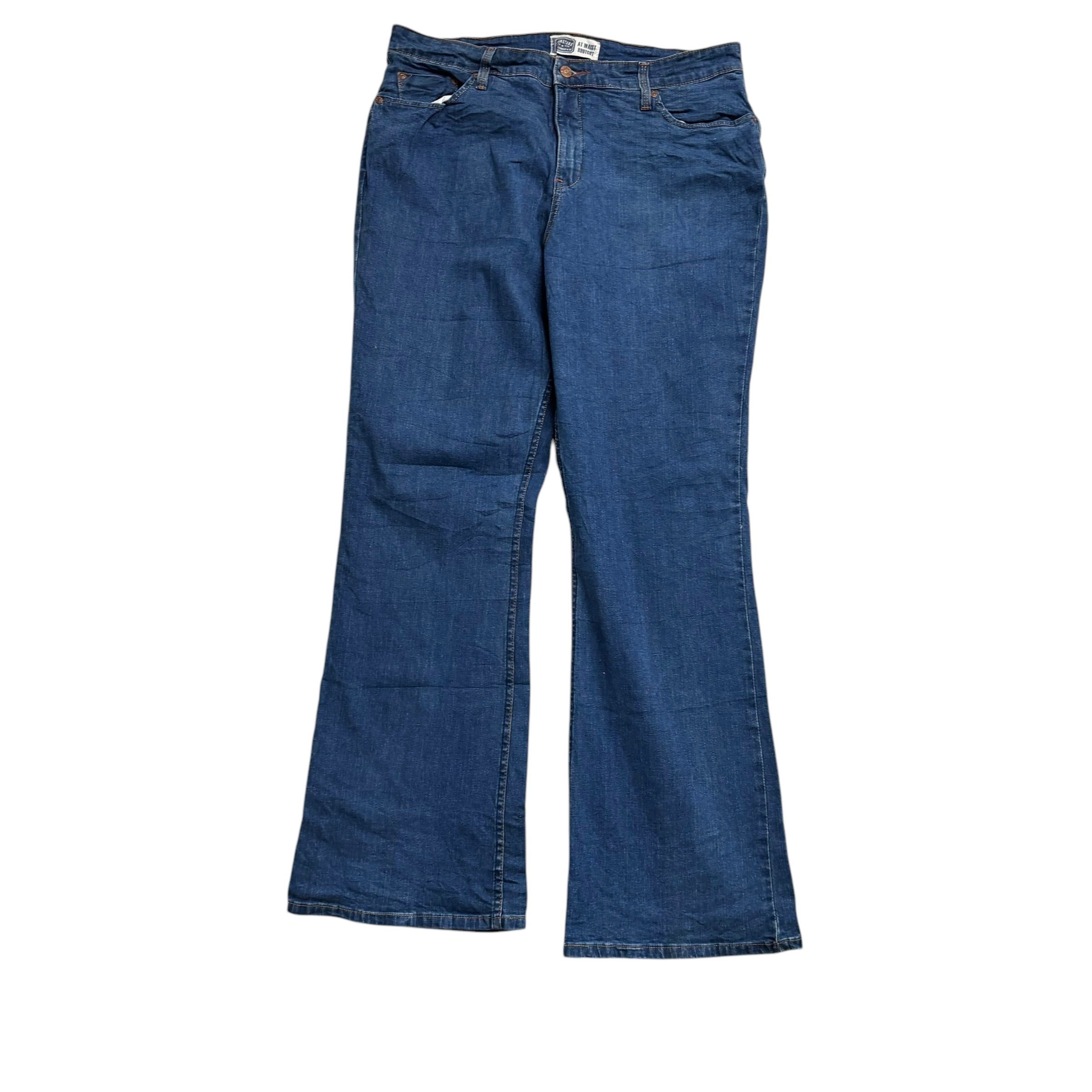 Levis Signature Jeans W36 L32 Womens Bootcut Fit Mid Blue Stretch Denim (E)