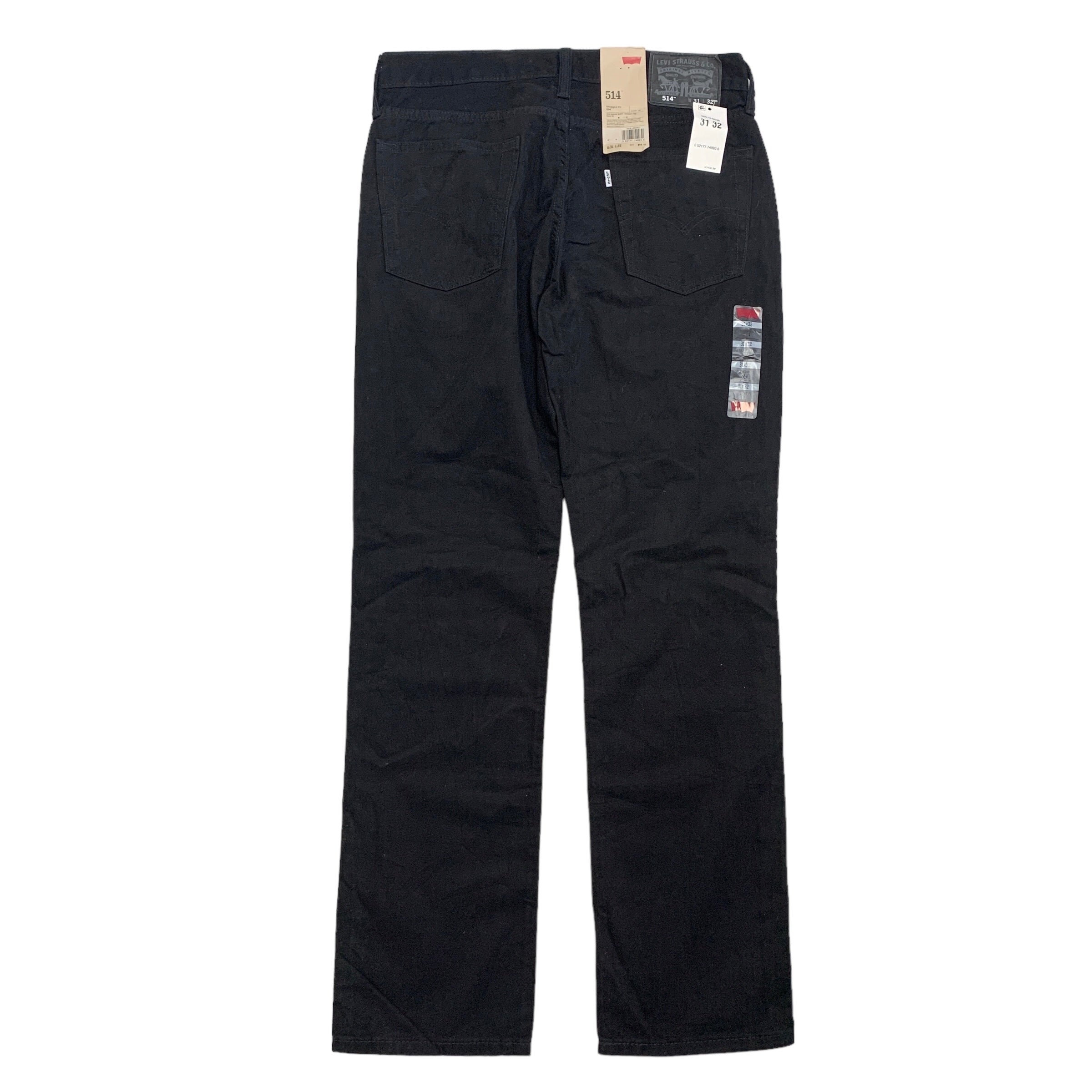 Levis 514 Trousers W31 L30 Mens Black Regular Straight Fit Pants New