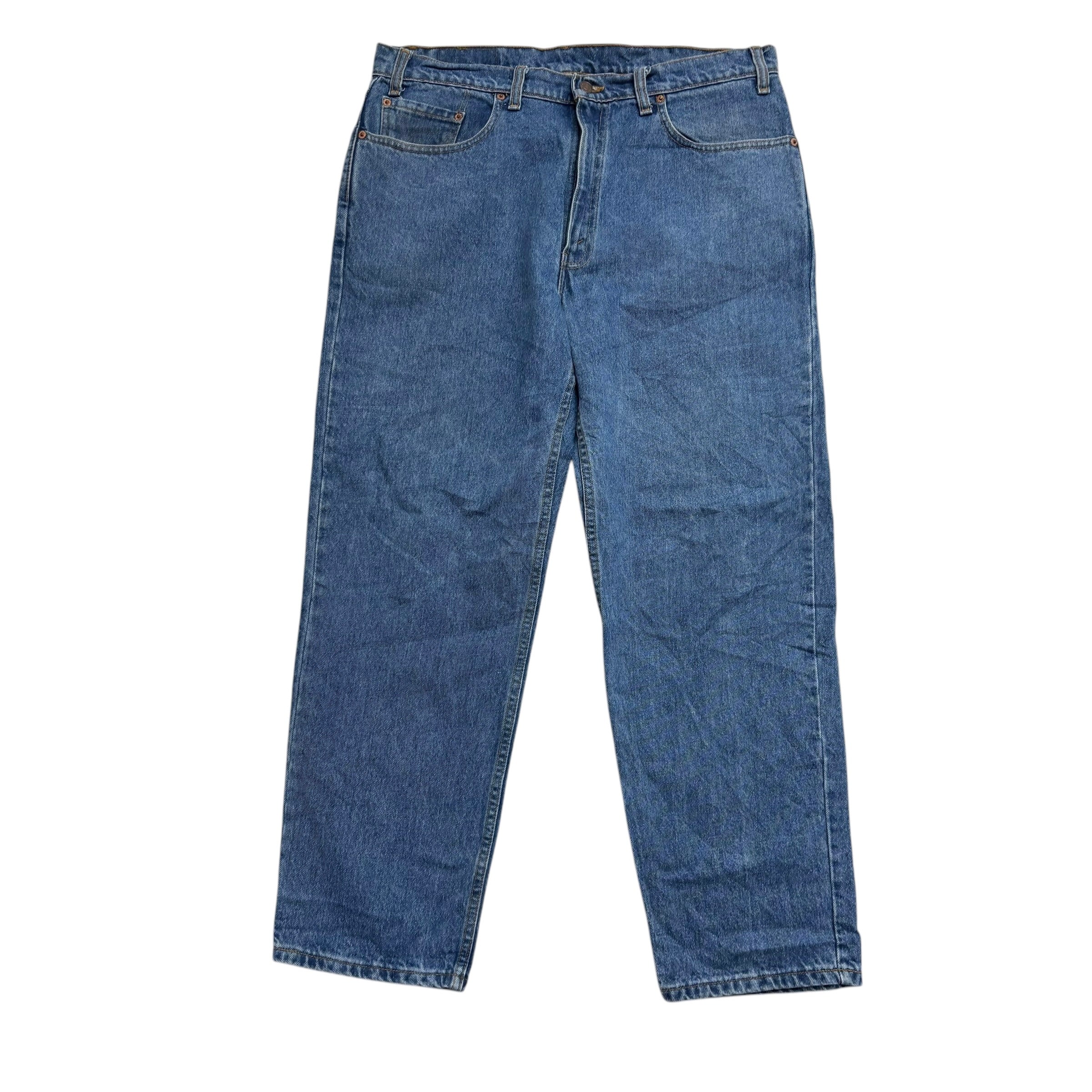 Levis 550 Jeans W38 L30 Mens Mid Blue Baggy Relaxed Straight Fit Vintage (E)