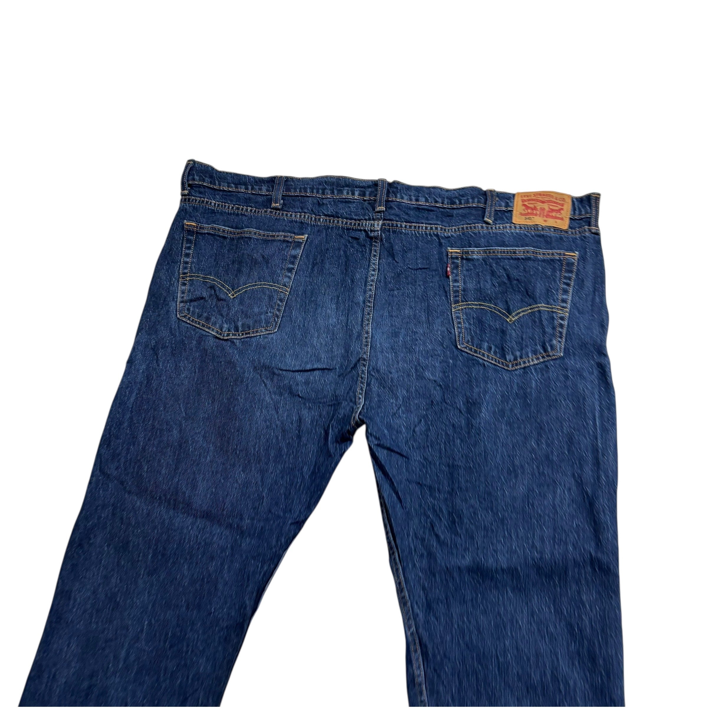 Levis 541 Jeans W50 L29 Mens Dark Blue Athletic Tapered Fit Stretch Denim (E)