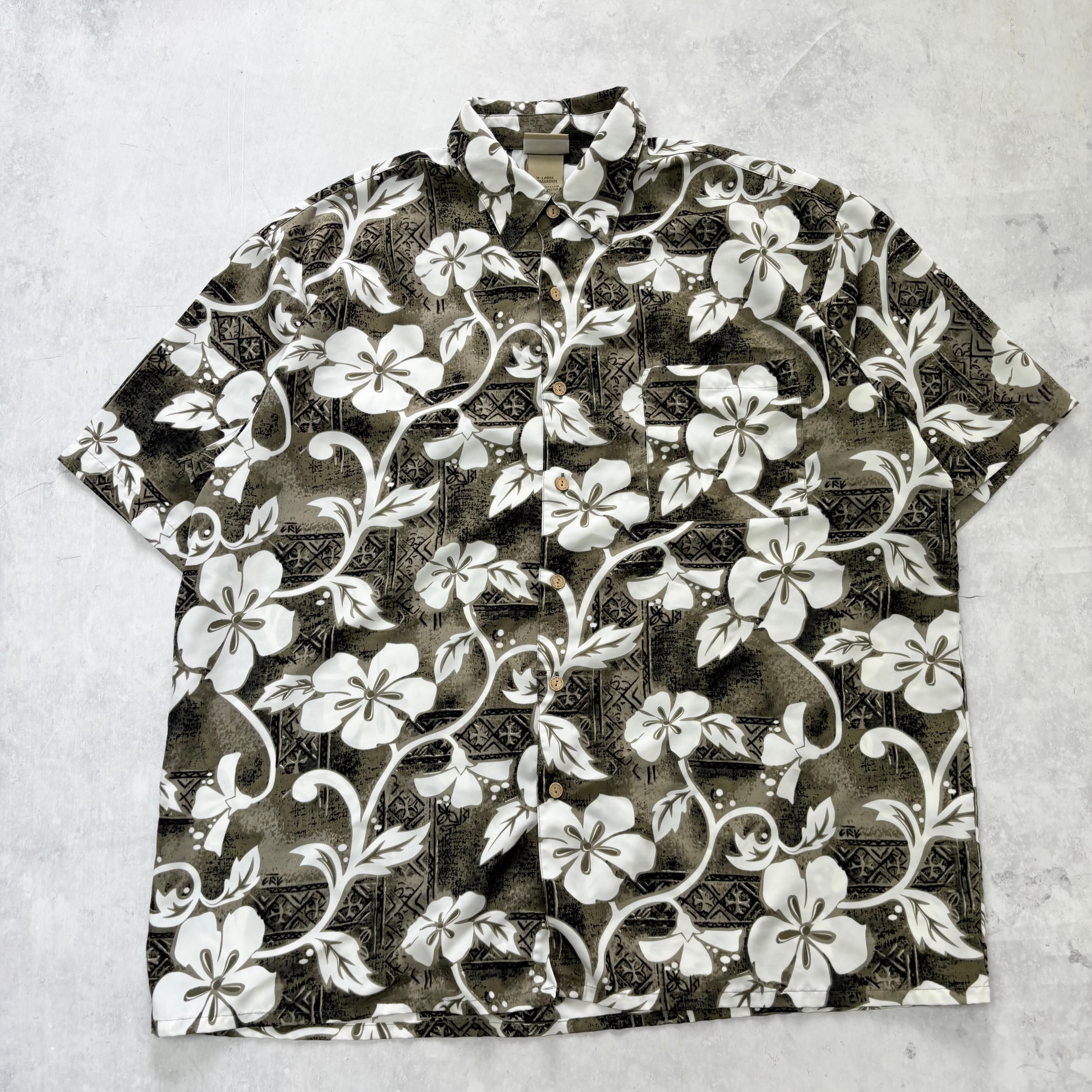Vintage Hawaiian Shirt Mens XXL Floral Aloha Short Sleeve Polyester (E)