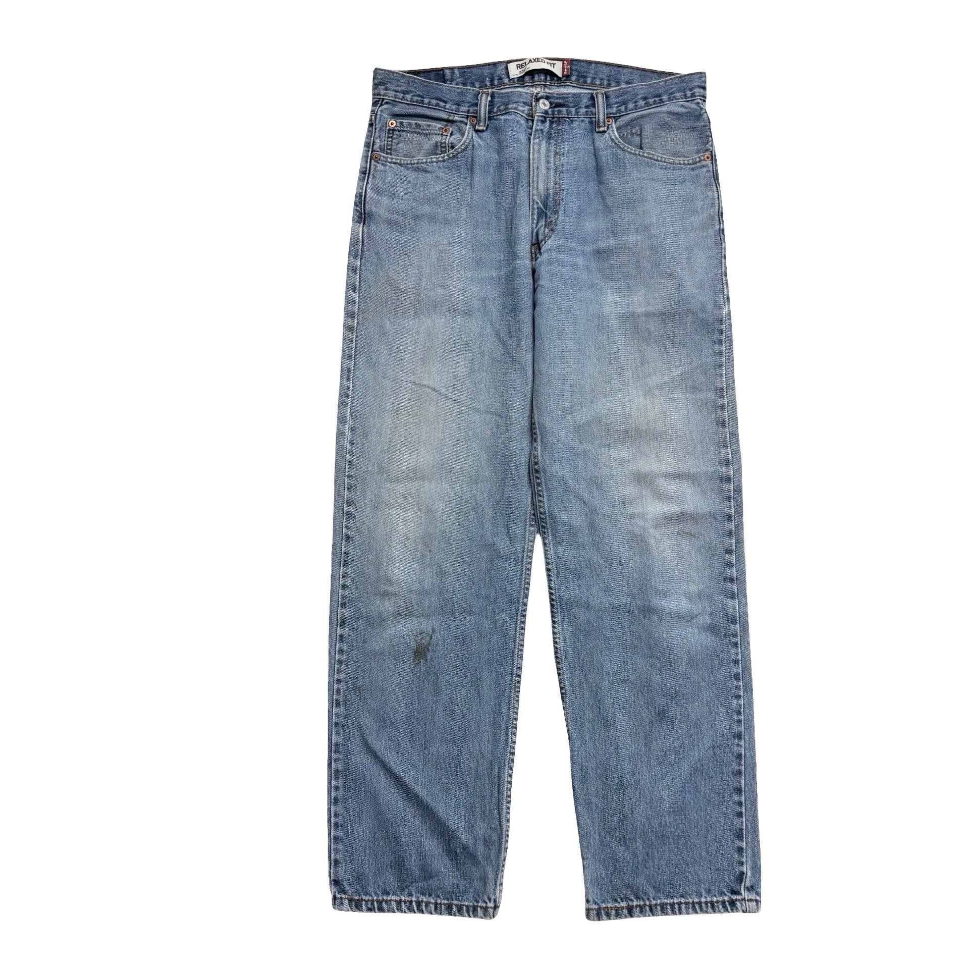 Levis 550 Jeans W35 L32 Mens Mid Blue Baggy Relaxed Straight Vintage Denim (F)