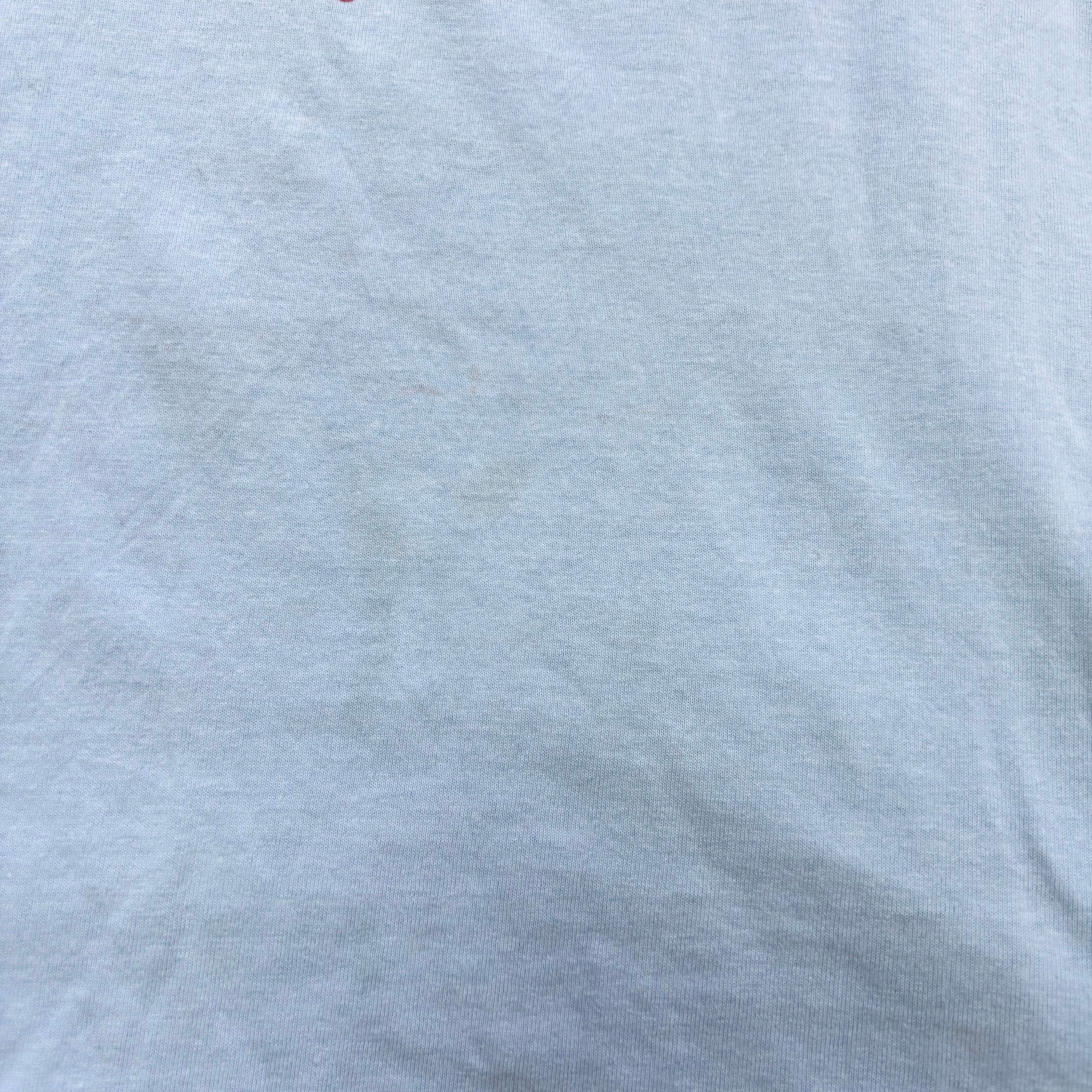 Vintage T Shirt Mens Medium Blue Single Stitch Graphic Print 90s USA