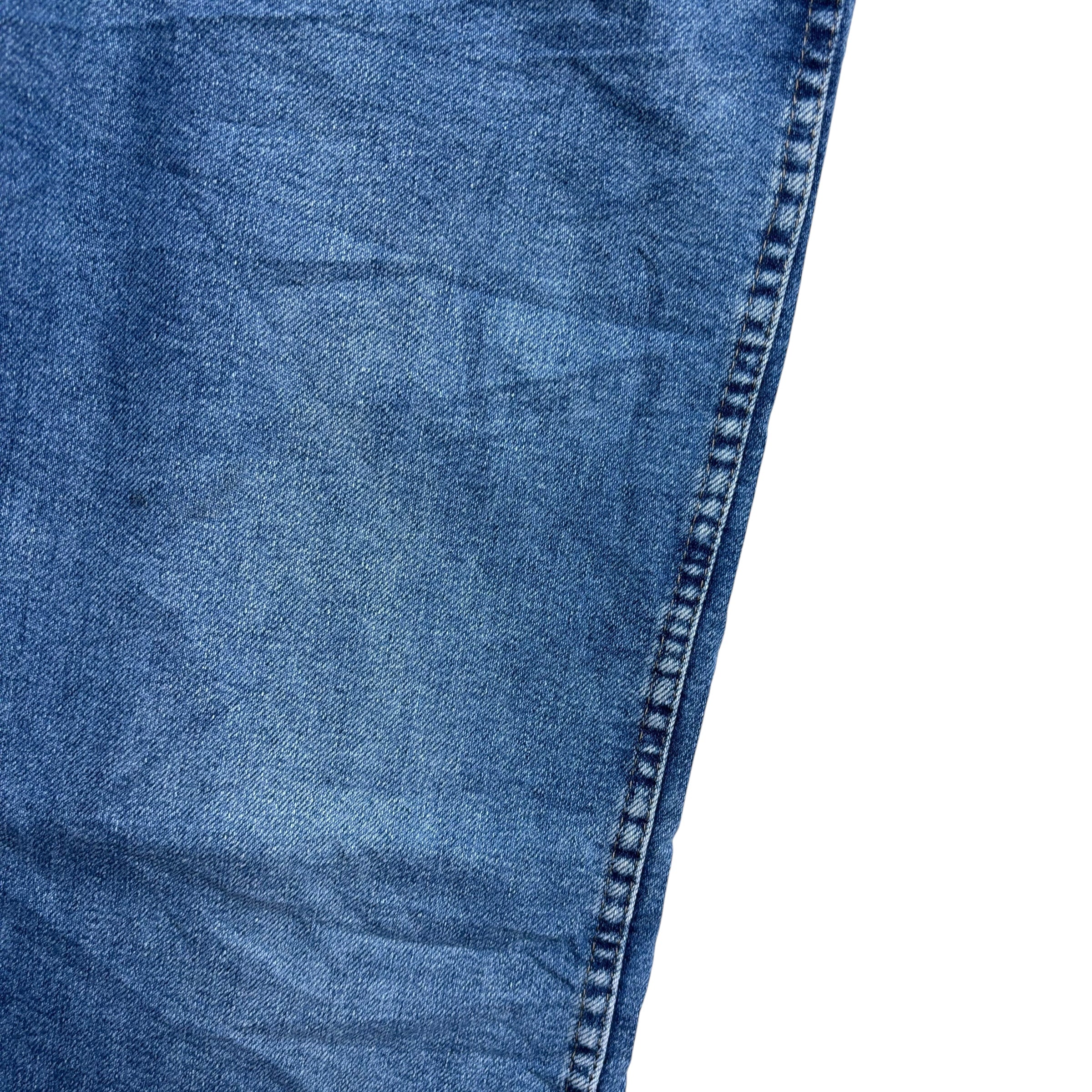 Wrangler Jeans W40 L30 Mens Mid Blue Relaxed Straight Fit Denim