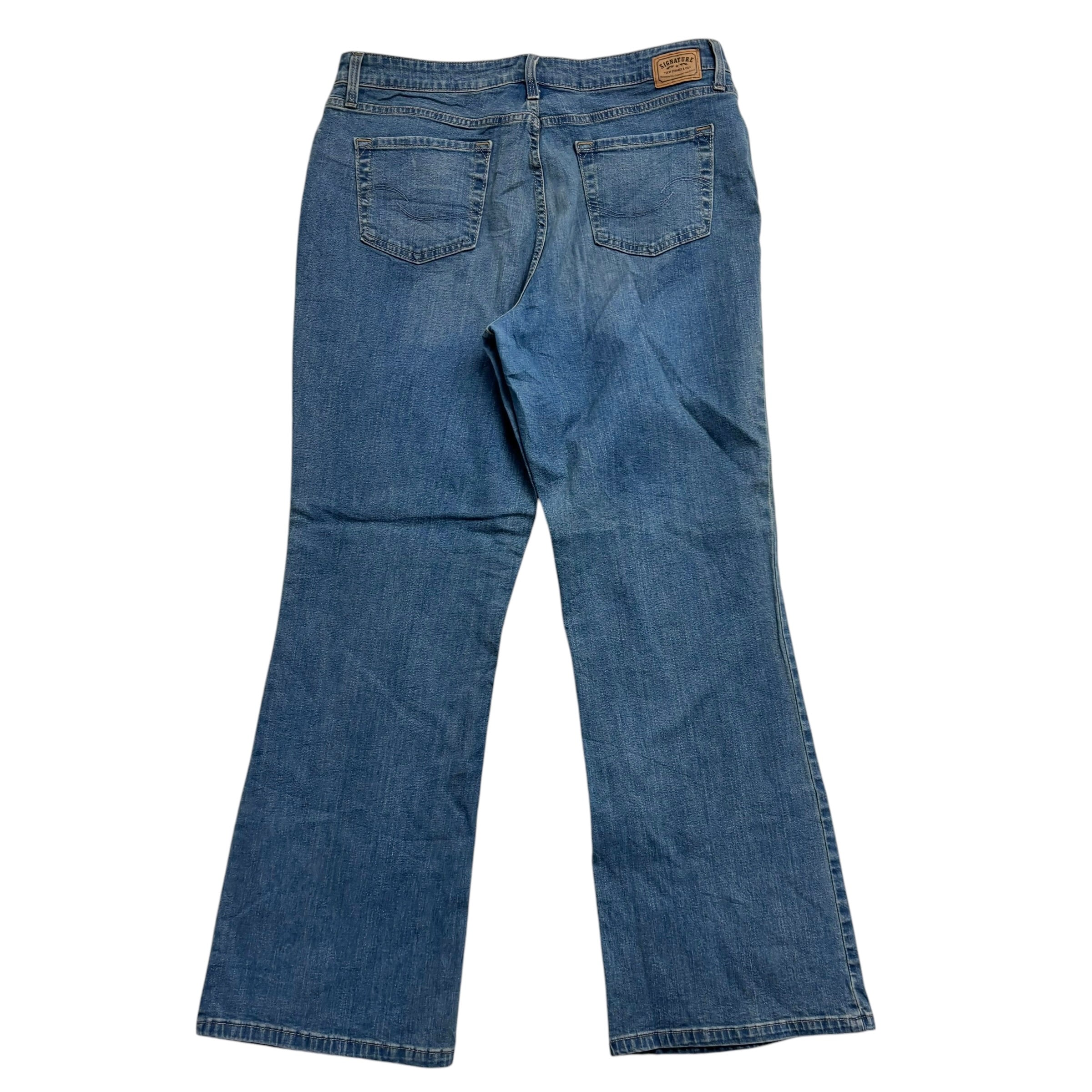 Levis Signature Jeans W36 L30 Womens Bootcut Fit Mid Blue Stretch Denim (E)