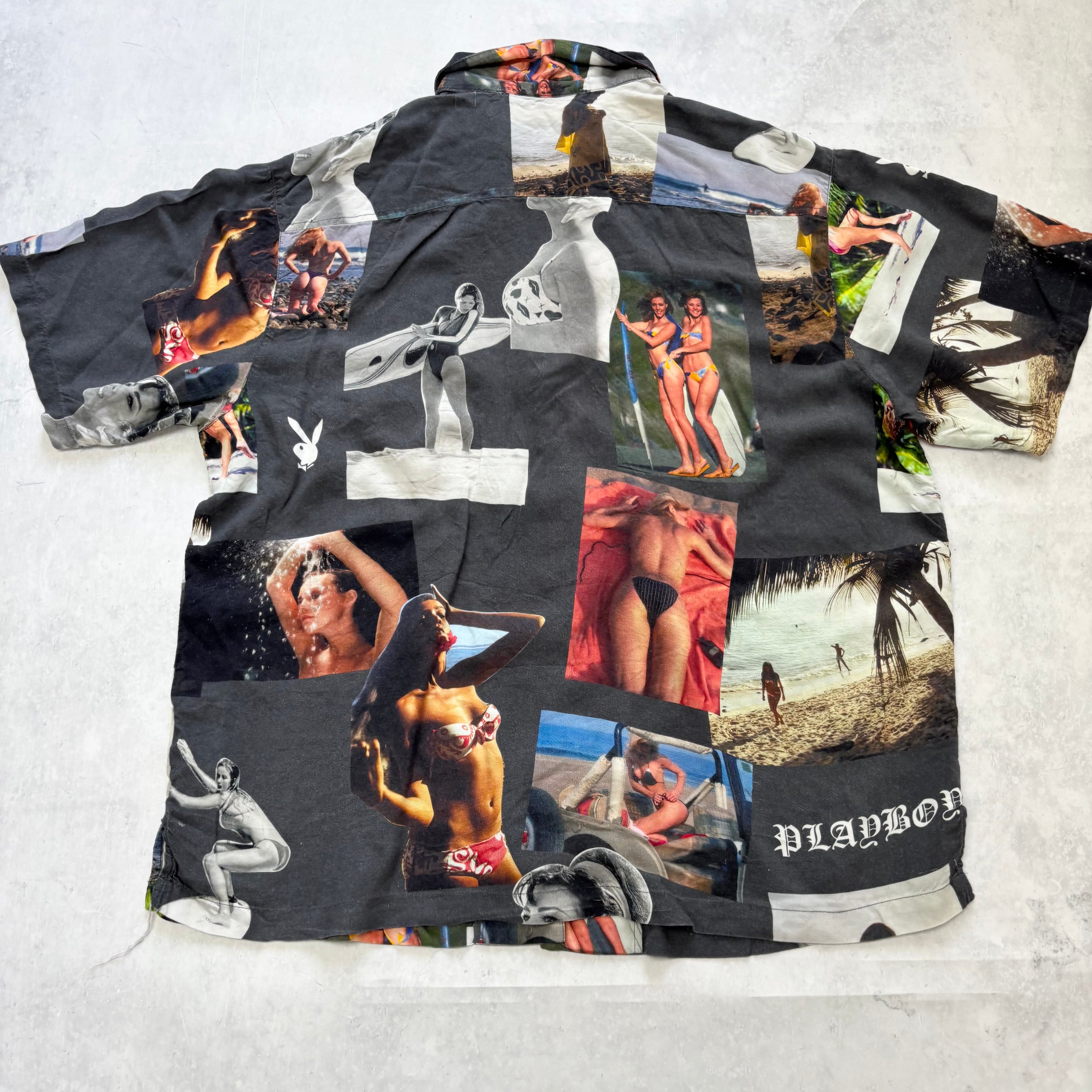 Pacsun Playboy Shirt Mens Medium Short Sleeve Cotton Rayon
