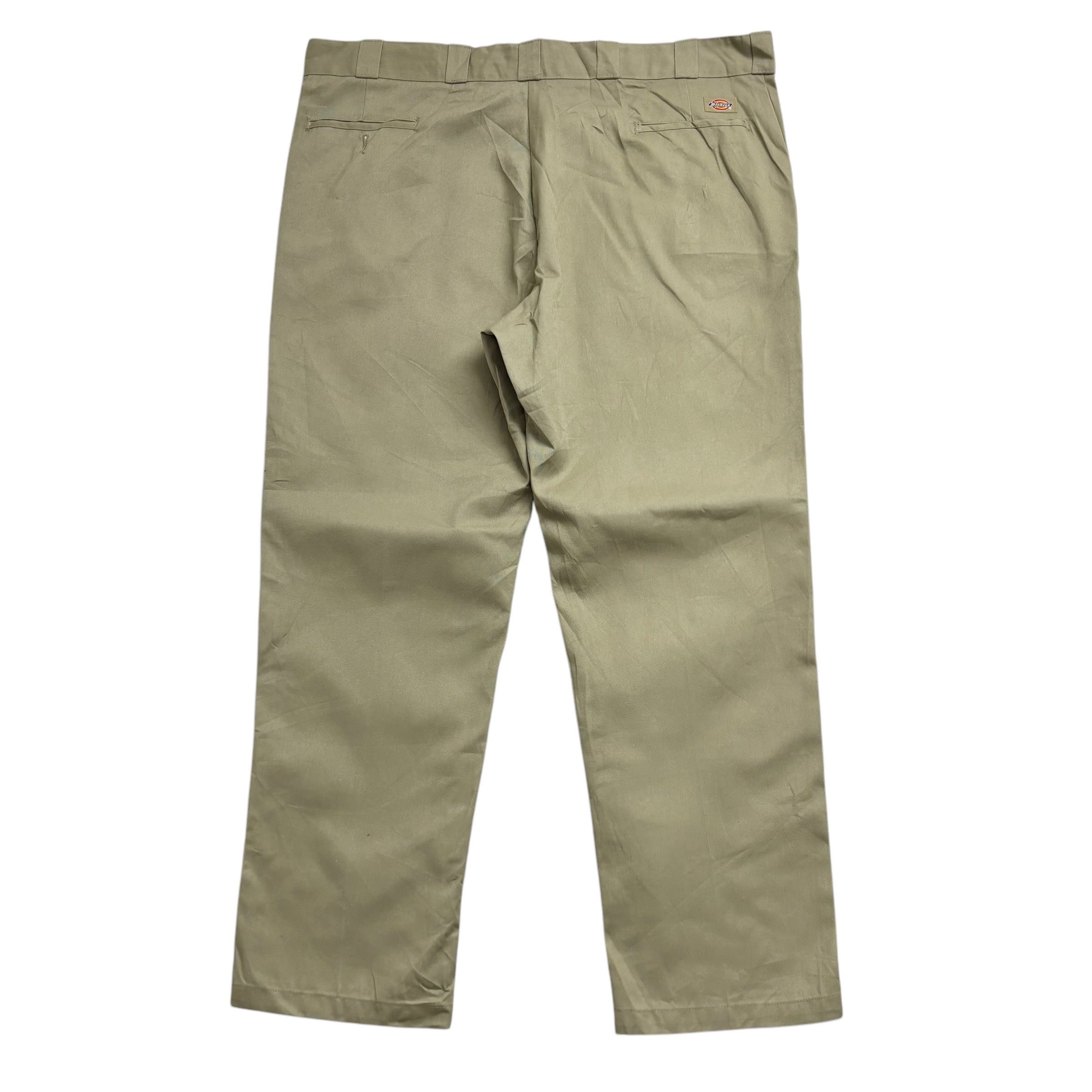 Dickies 874 Trousers W46 L32 Mens Beige Pants Original Straight Fit Workwear