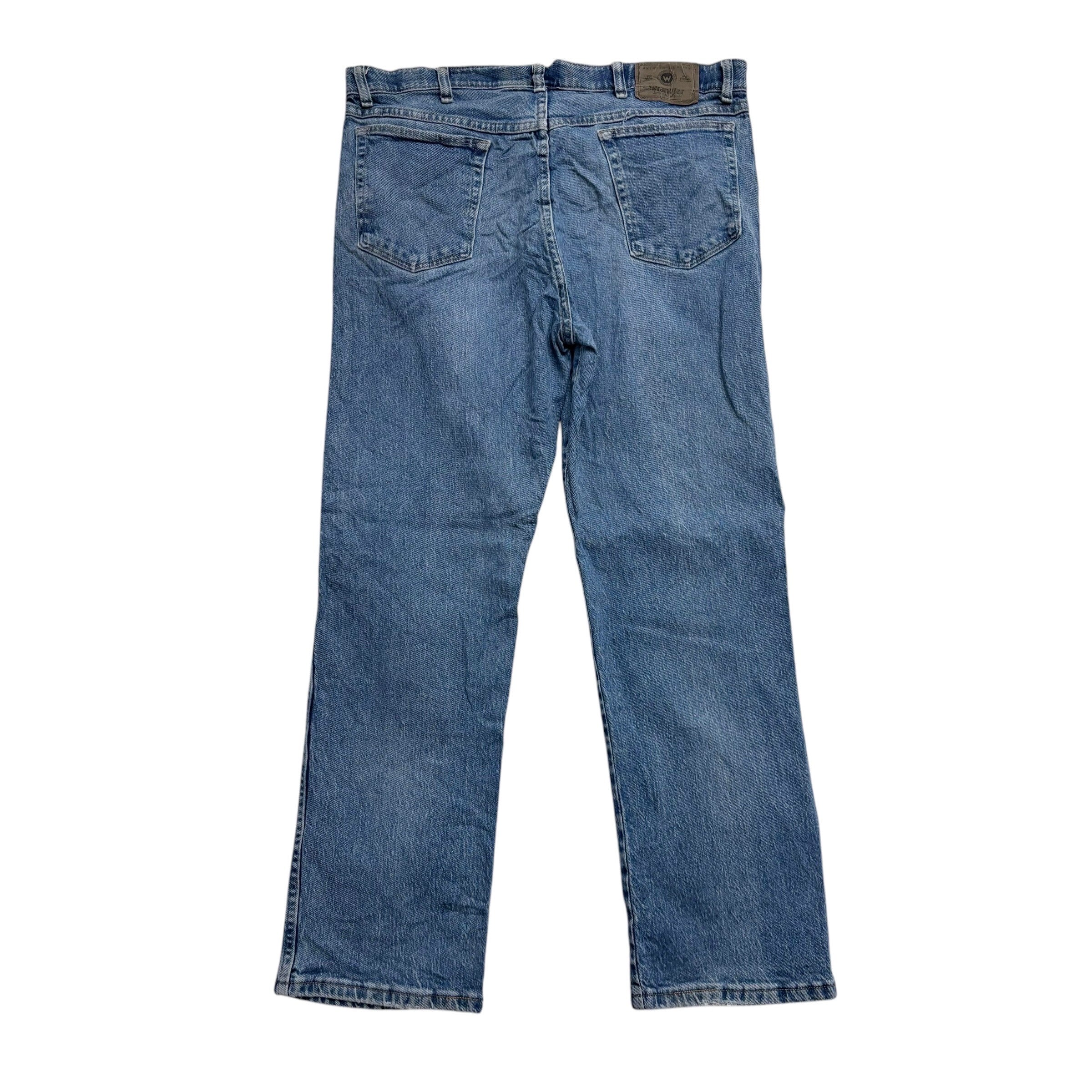 Wrangler Jeans W36 L29 Mens Light Blue Regular Straight Fit Stretch Denim