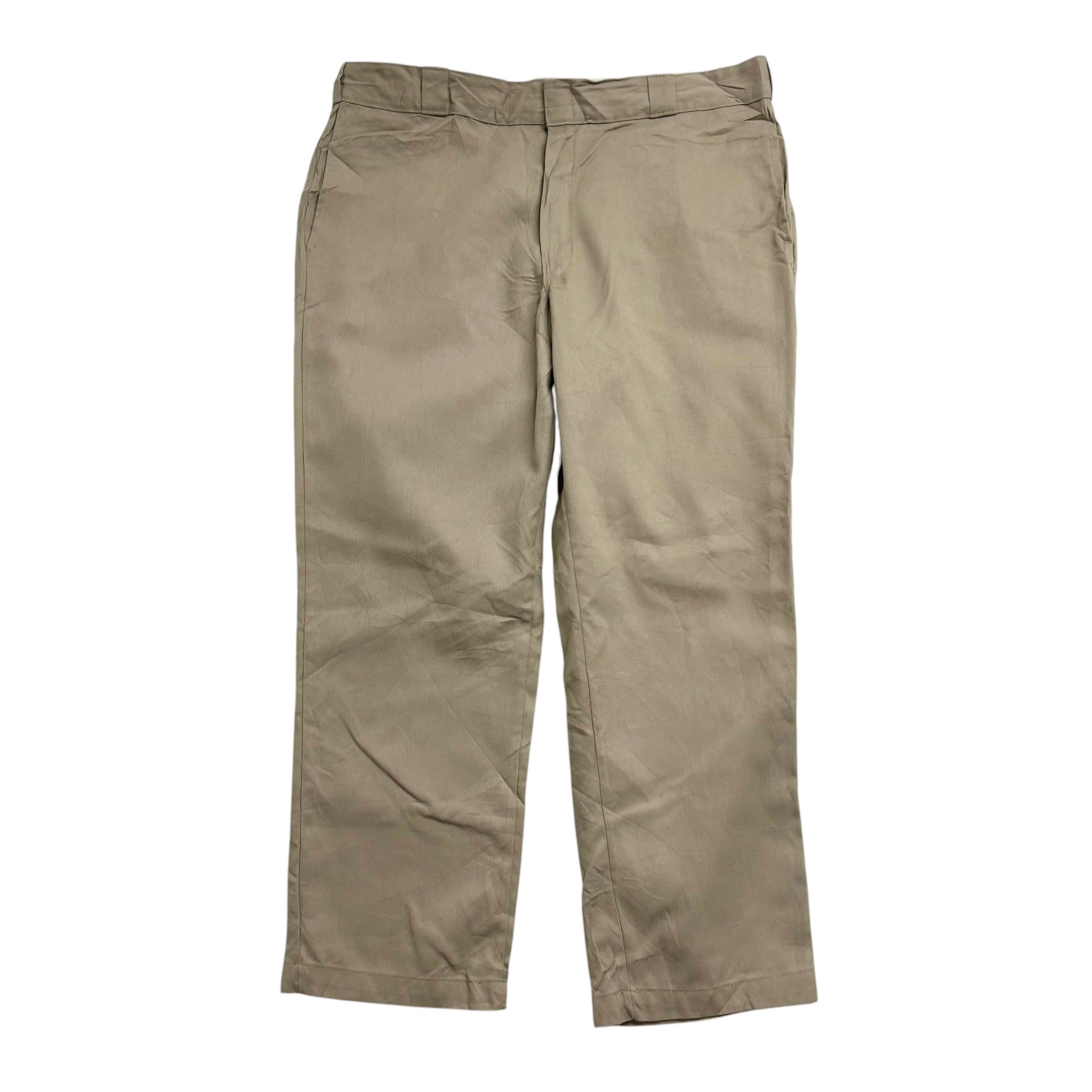 Dickies 874 Trousers W40 L30 Mens Beige Pants Original Straight Fit Workwear