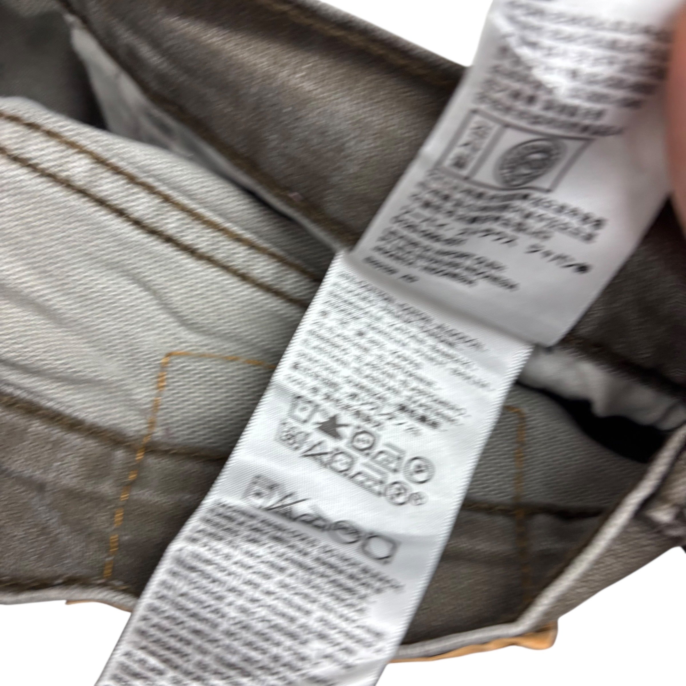 Levis 511 Jeans W32 L34 Mens Olive Green Slim Fit Stretch Waxed Denim (F)