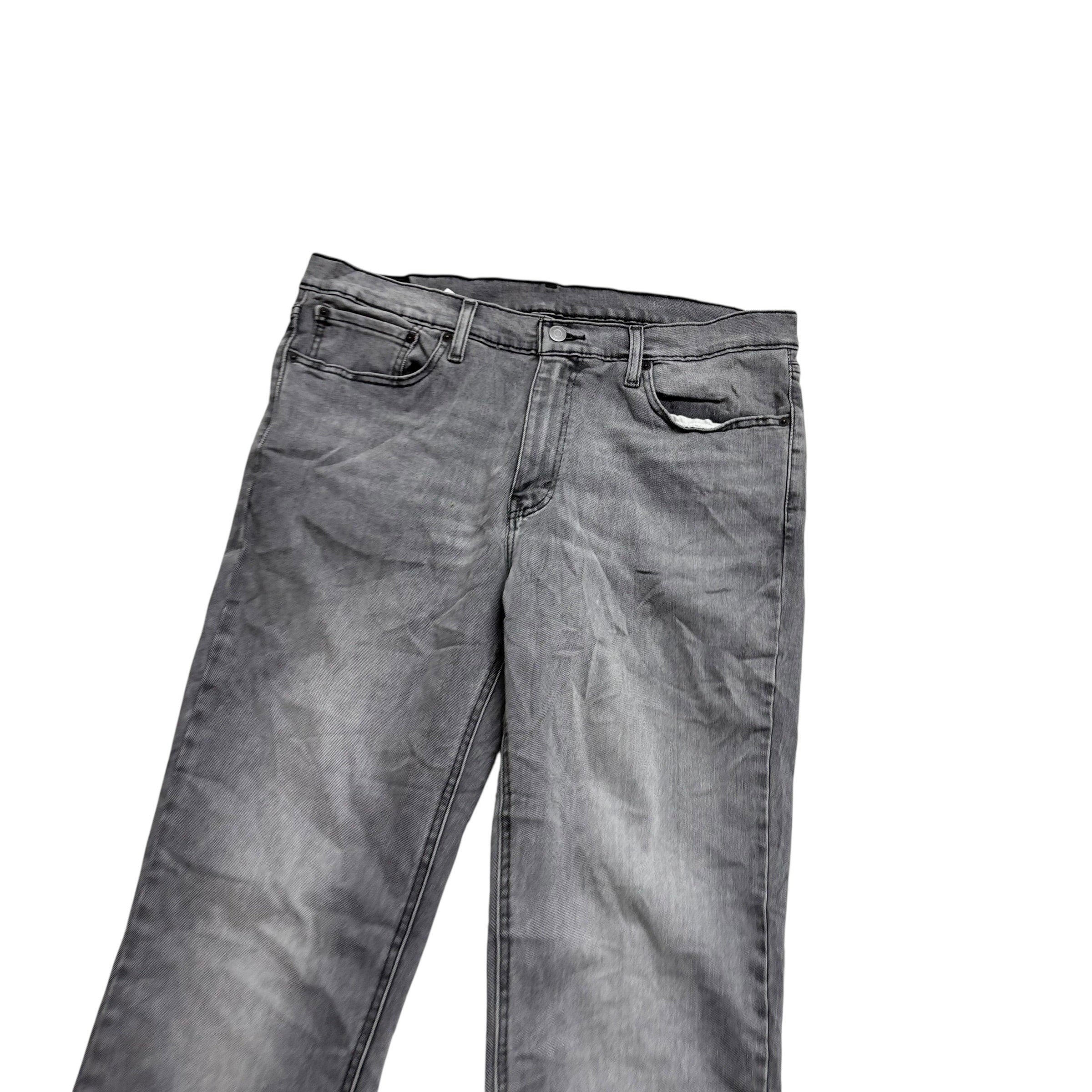 Levis 541 Jeans W36 L34 Mens Grey Athletic Tapered Fit Stretch Denim (E)