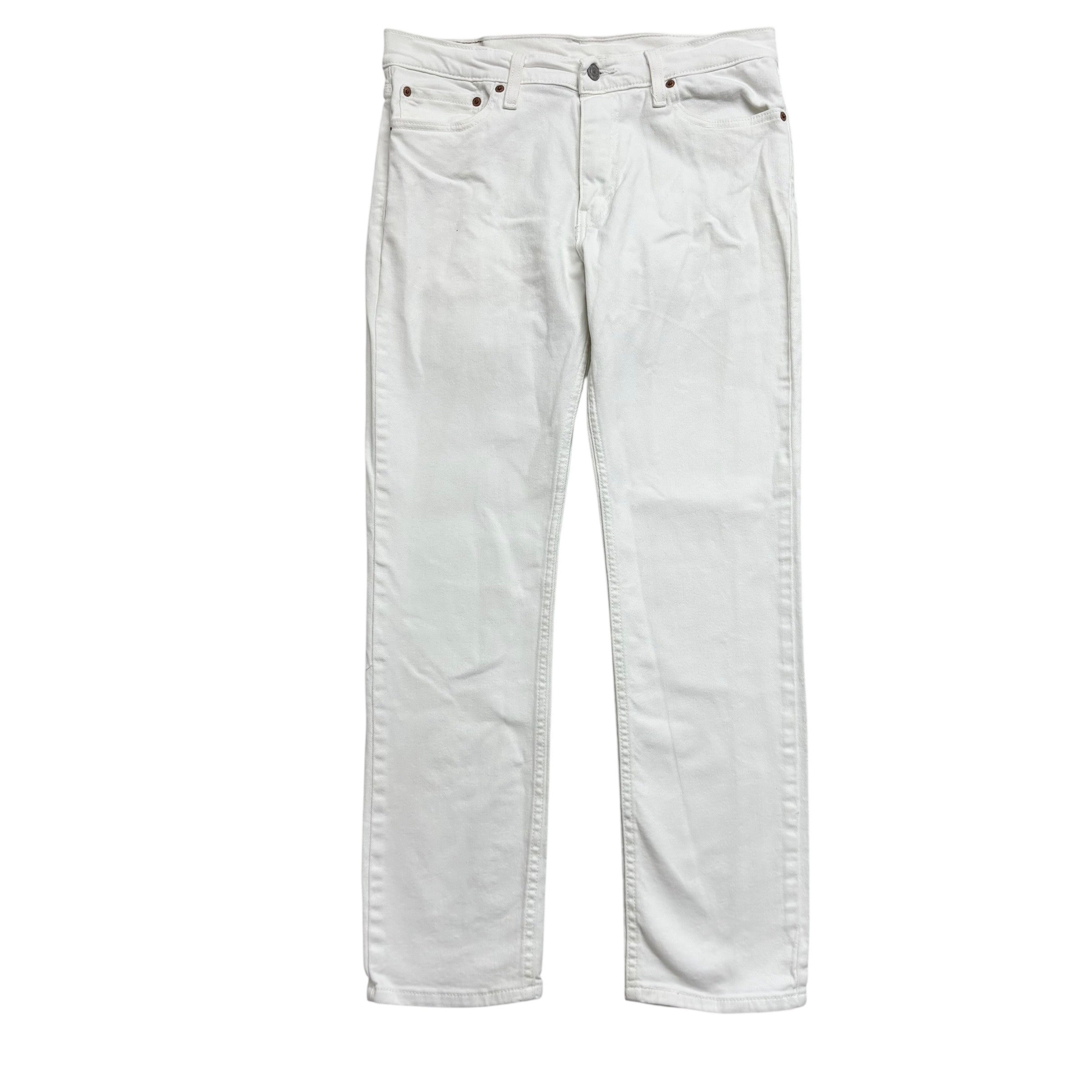 Levis 511 Jeans W33 L30 Mens White Slim Fit Stretch Denim
