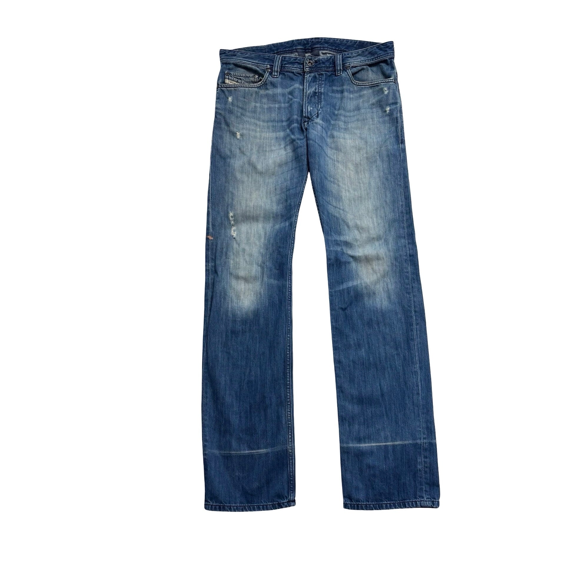 Diesel Jeans W31 L34 Mens Mid Blue Regular Straight Fit Denim (F)