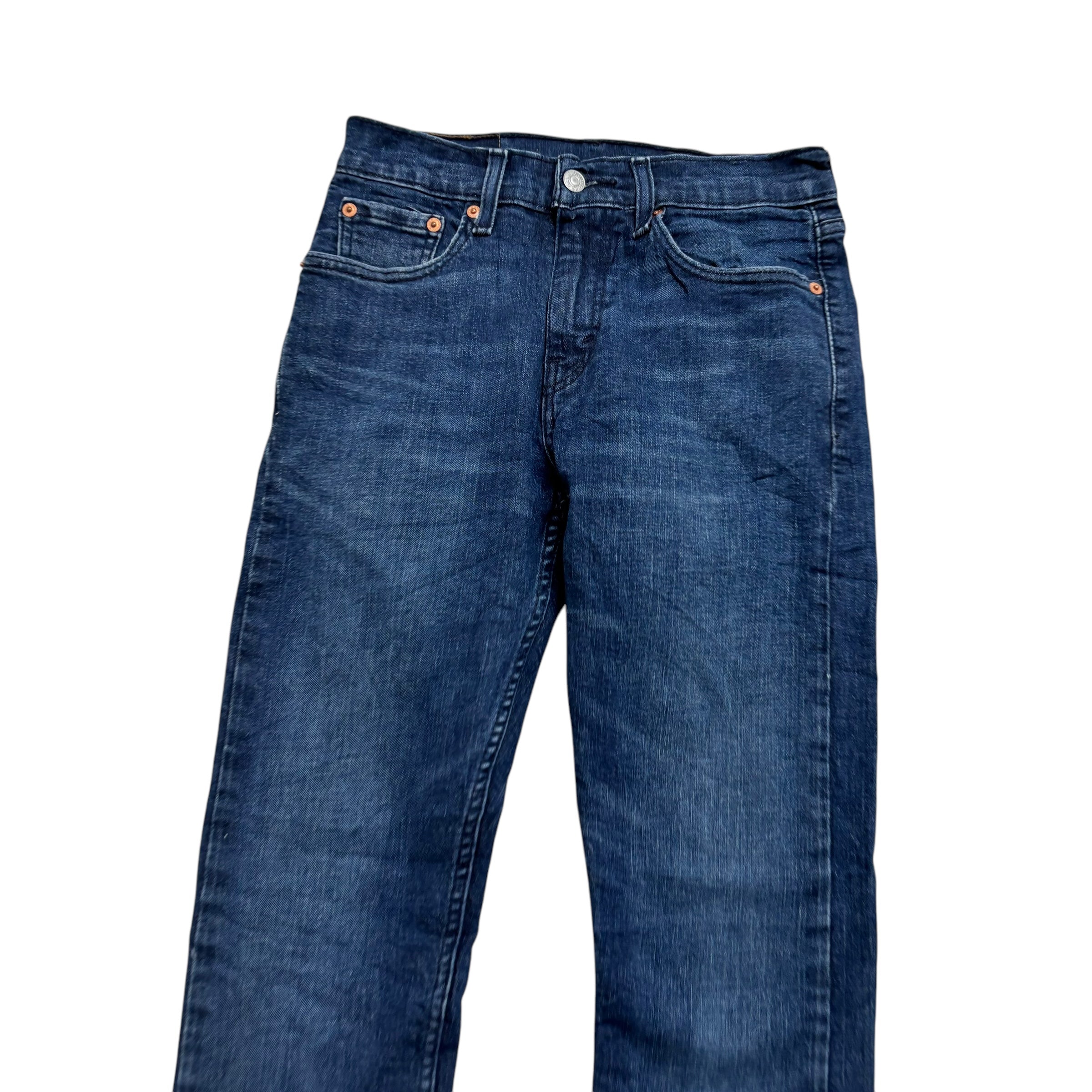 Levis 512 Jeans W27 L31 Mens Navy Blue Slim Tapered Fit Stretch Denim (E)