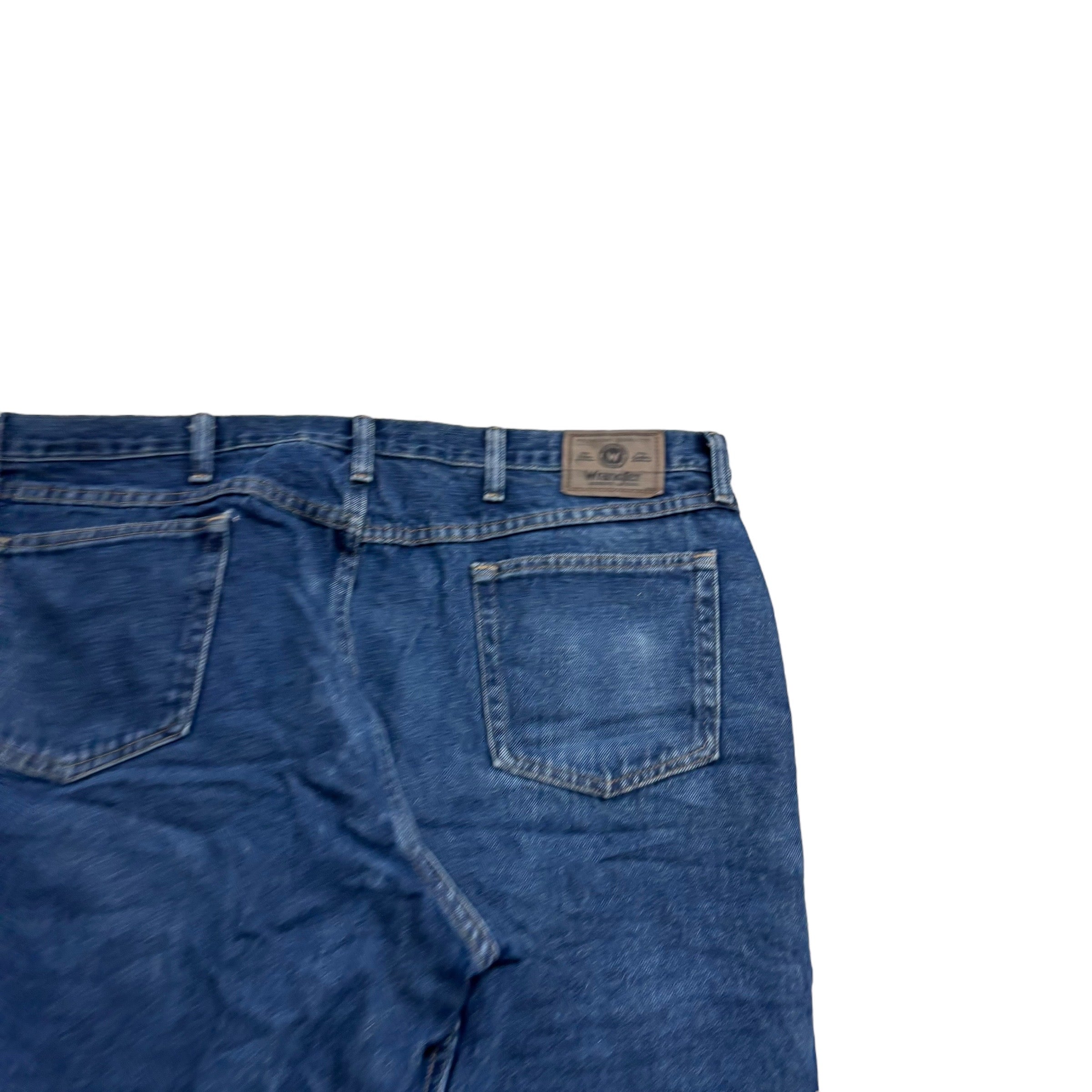Wrangler Jeans W44 L30 Mens Mid Blue Relaxed Straight Fit Baggy Denim