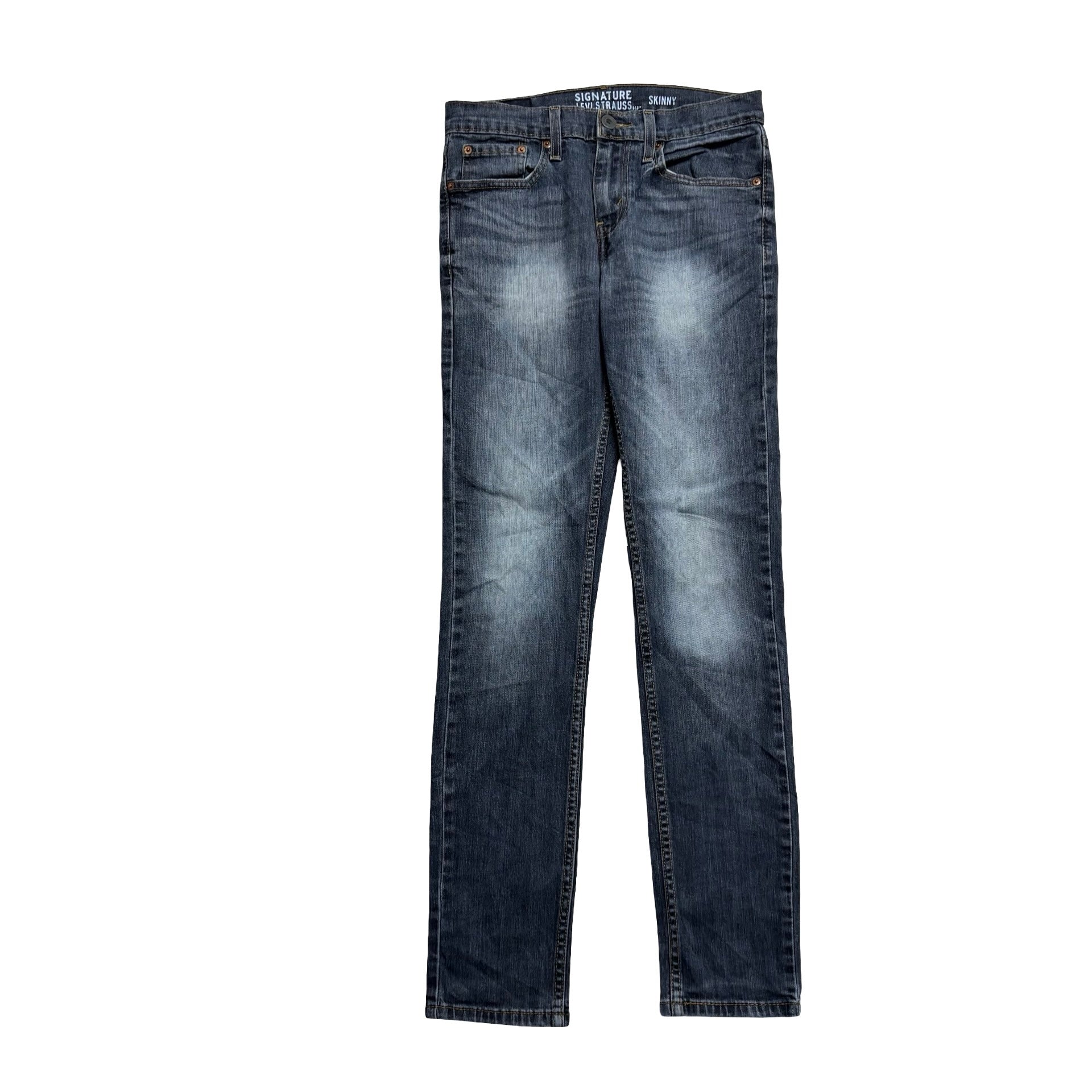 Levis Signature Jeans W29 L32 Mens Dark Blue Skinny Fit Stretch Denim (E)
