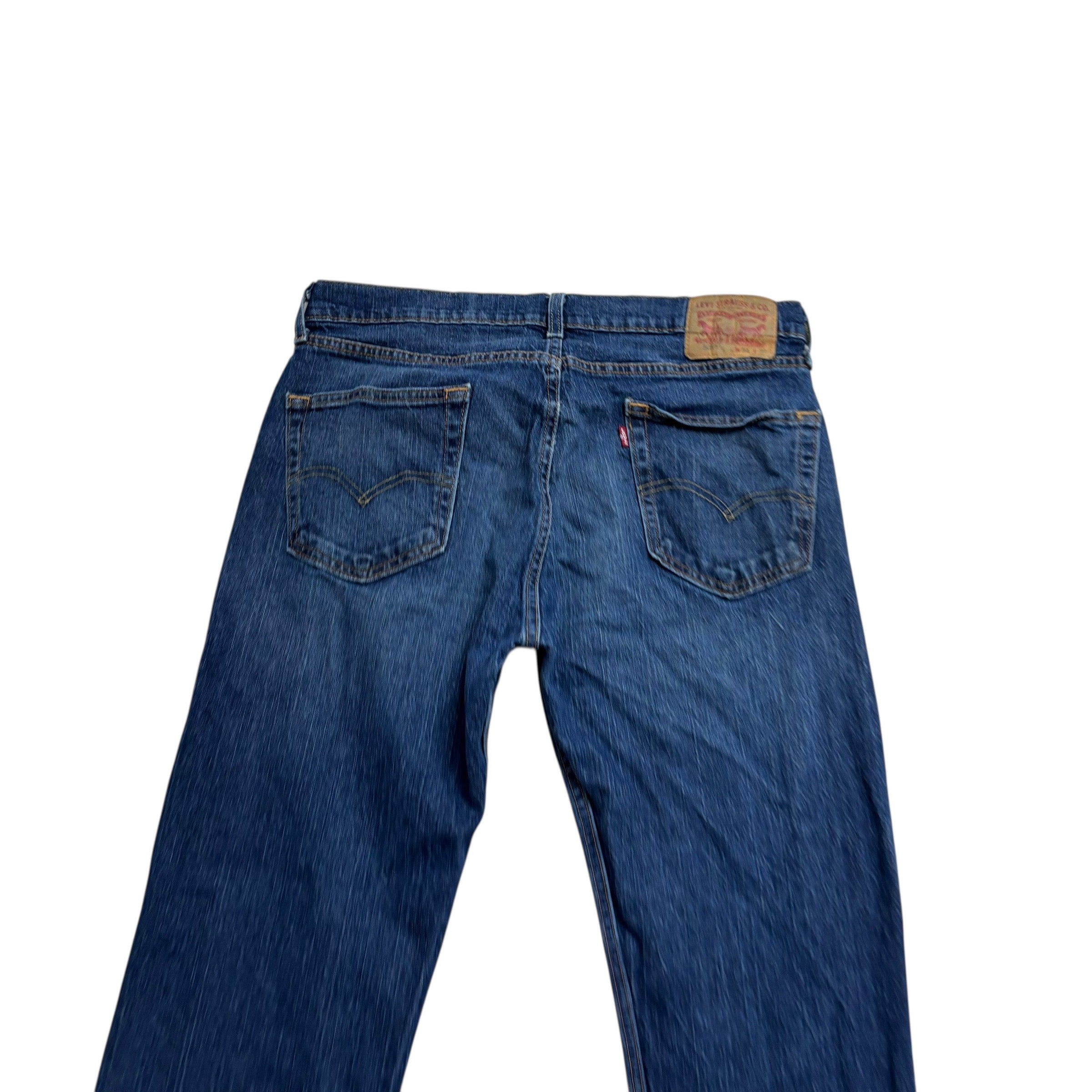 Levis 505 Jeans W34 L30 Mens Mid Blue Regular Straight Fit Stretch Denim