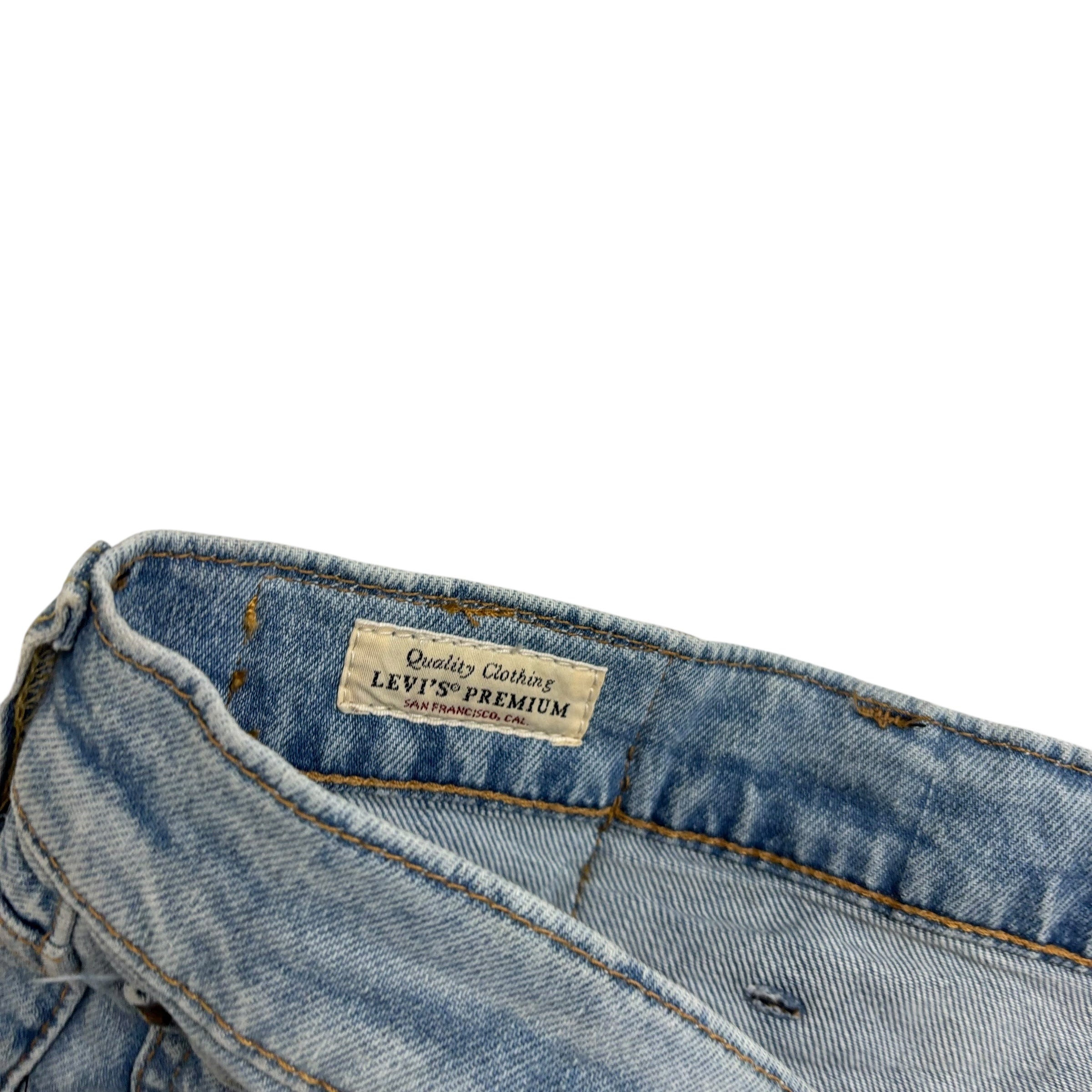 Levis 512 Jeans W44 L33 Mens Light Blue Slim Tapered Fit Stretch Premium Denim