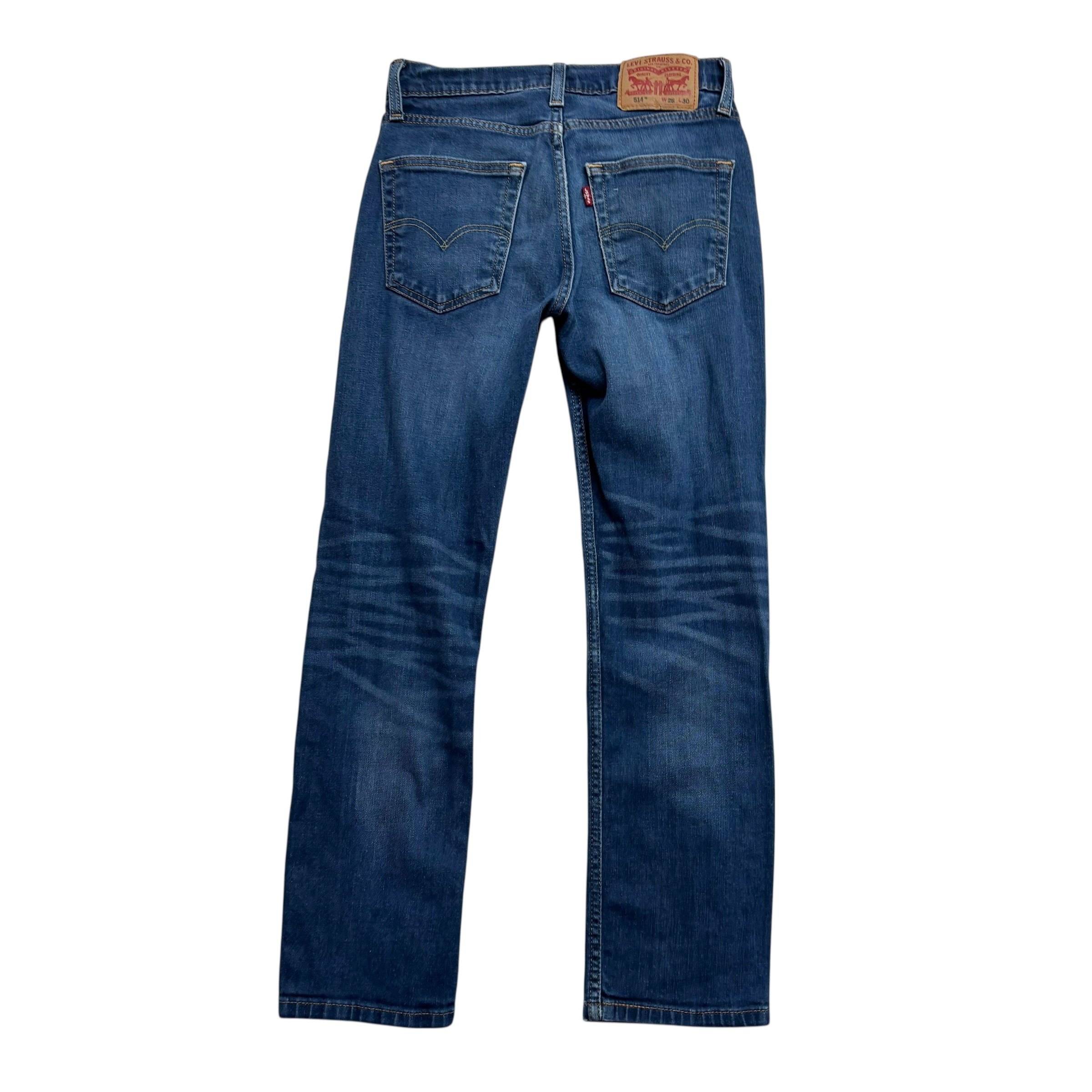 Levis 514 Jeans W28 L29 Mens Dark Blue Regular Straight Fit Stretch Denim